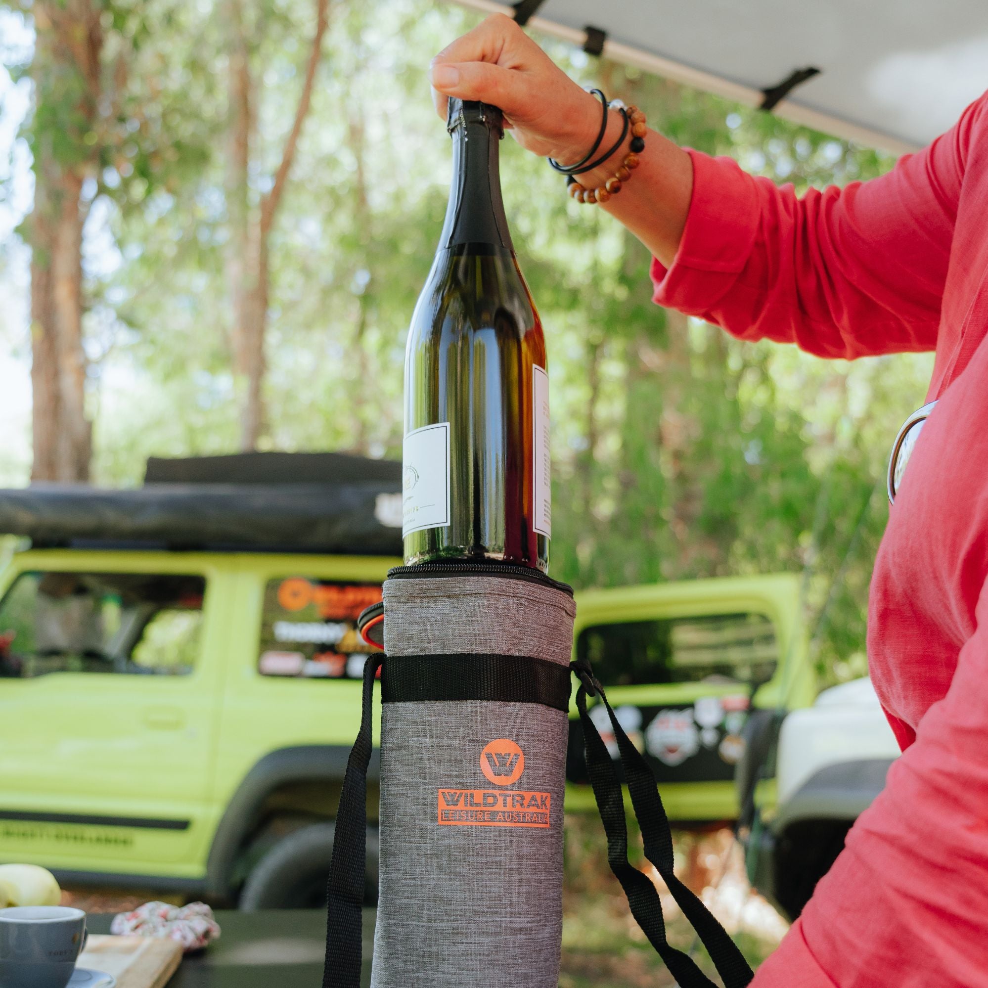 Wildtrak 1.5L Staycool Wine Bottle Soft Cooler Bag with Shoulder Strap