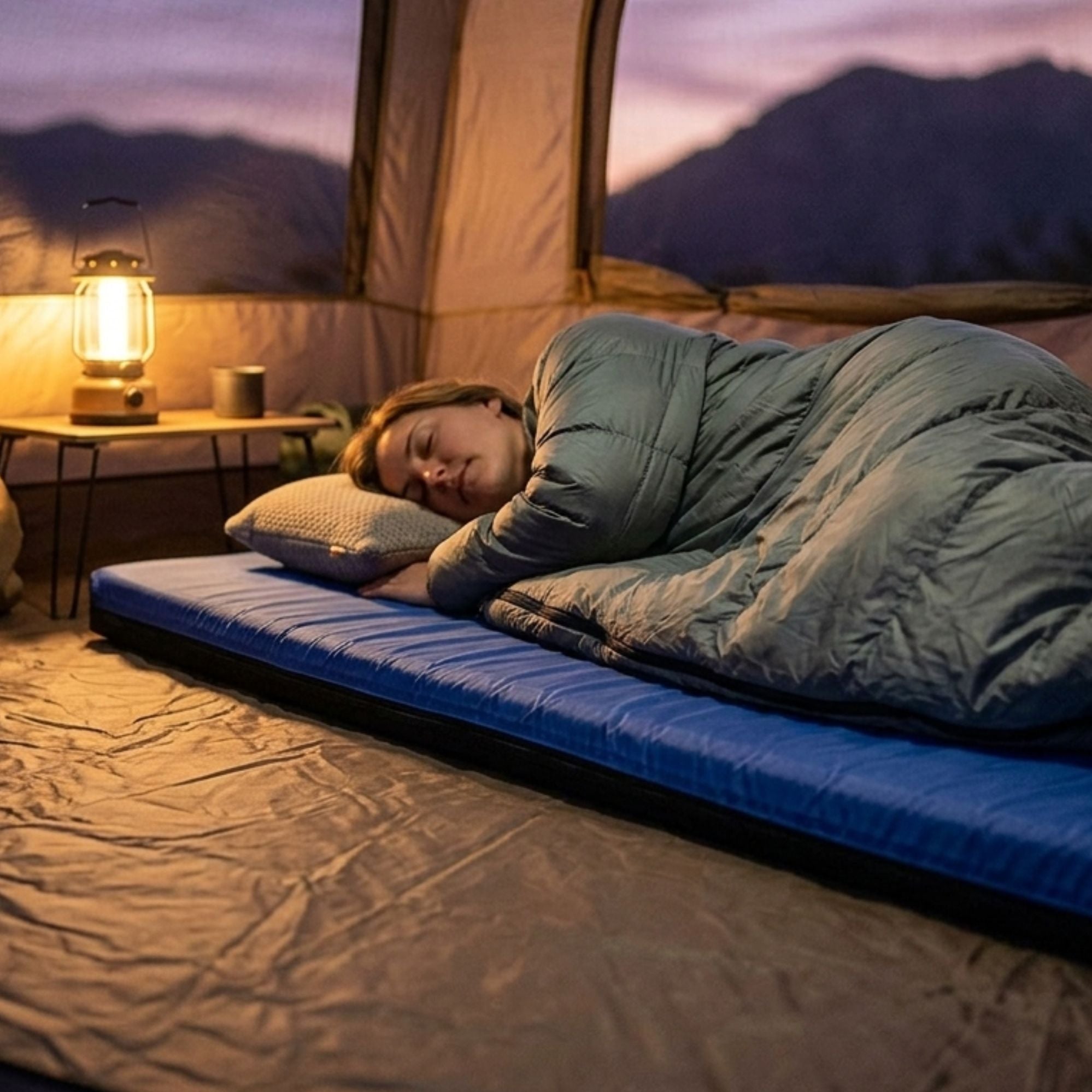 Wildtrak Single 50mm Open Cell Camping Mat 190 x 60 x 5cm, Blue