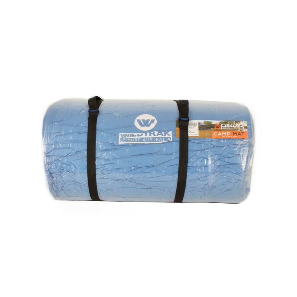 Wildtrak Single 50mm Open Cell Camping Mat 190 x 60 x 5cm, Blue