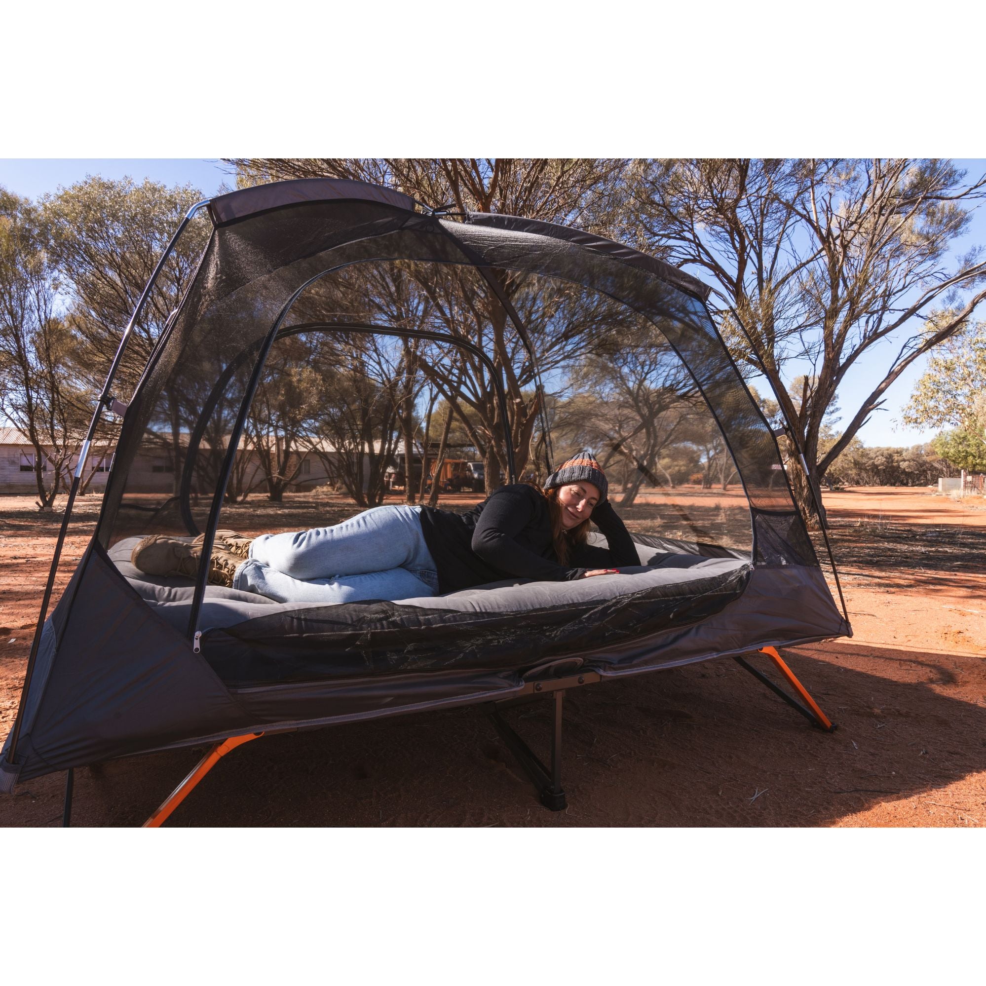 AIRBED QUEEN SOIL BEAM FLOCKED