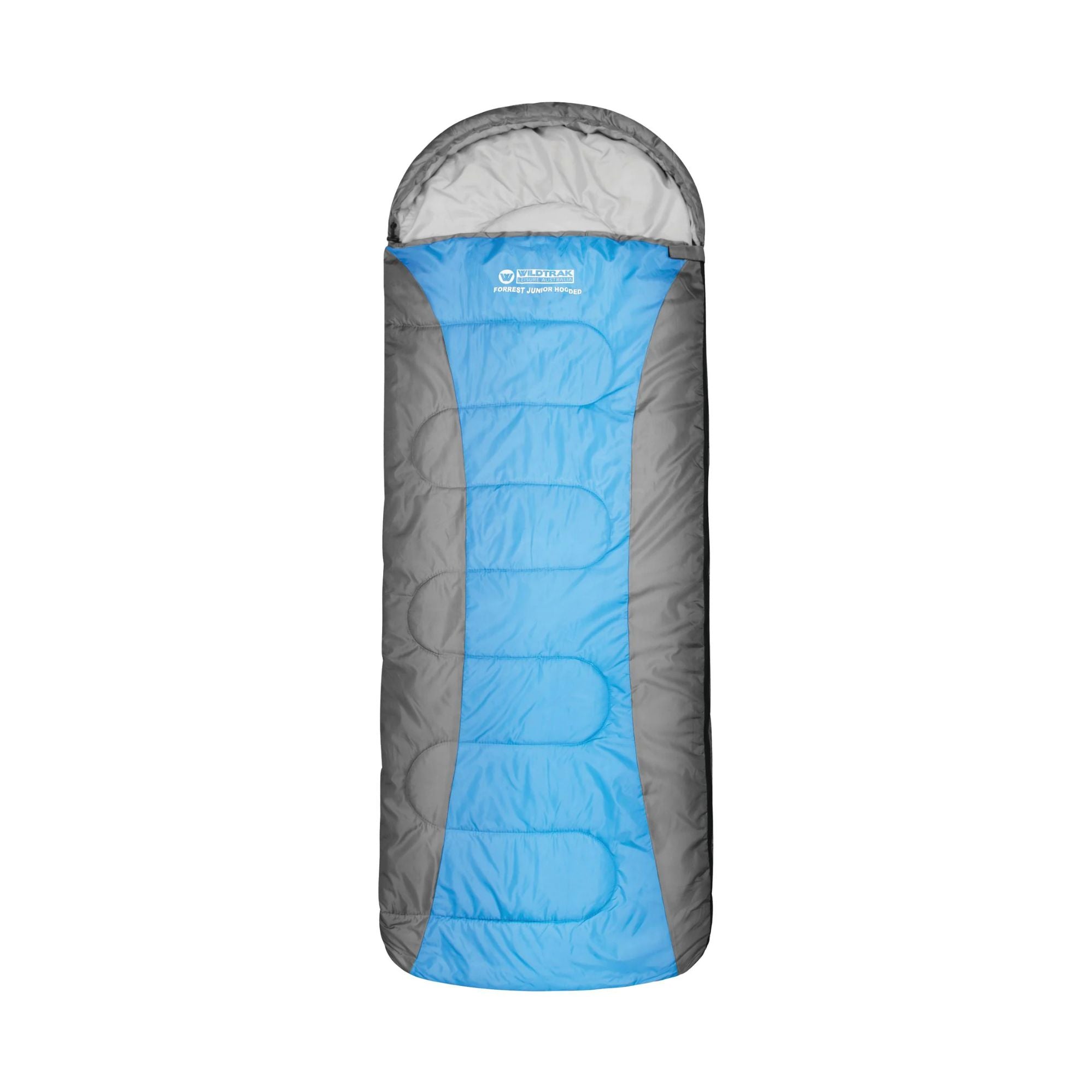 Forrest KIDS Youth Hooded Sleeping Bag, 5-10°C, Breathable Lining, Ripstop Fabric, Auto Lock Zips, Sewn-in Storage Pocket, Hanging Loop, Storage Bag, 65x205cm