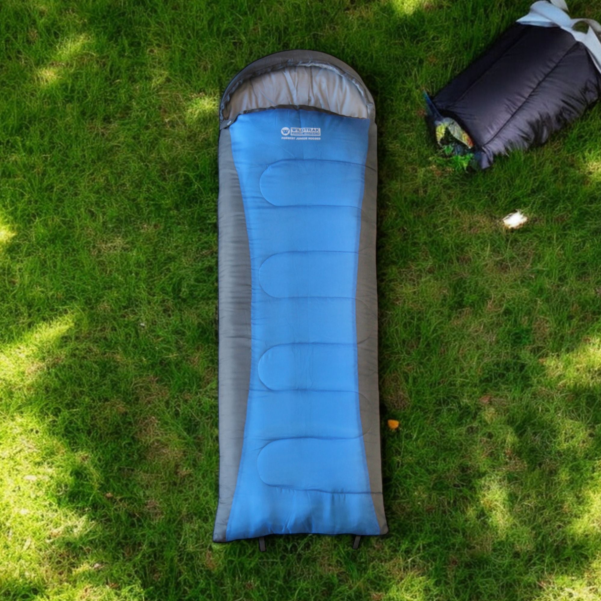 Wildtrak +5°C to +10°C Forrest Junior Kids/Youth Hooded Sleeping Bag, 65 x 205cm