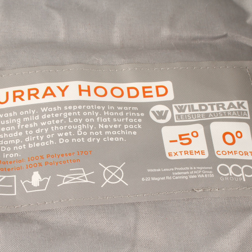 Wildtrak -5°C to -0°C Murray Hooded Sleeping Bag, 80 x 230cm