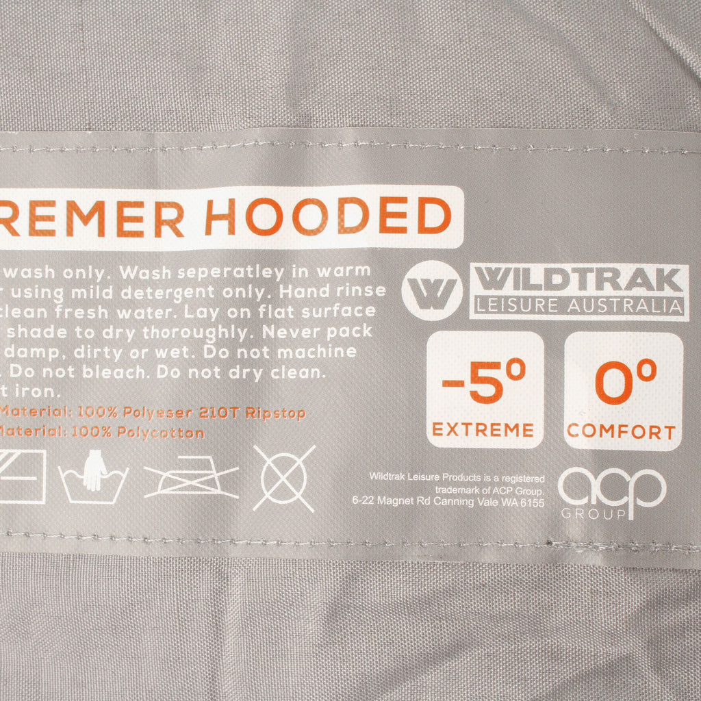 Wildtrak -5°C to 0°C Bremer Hooded Sleeping Bag, 80 x 220cm