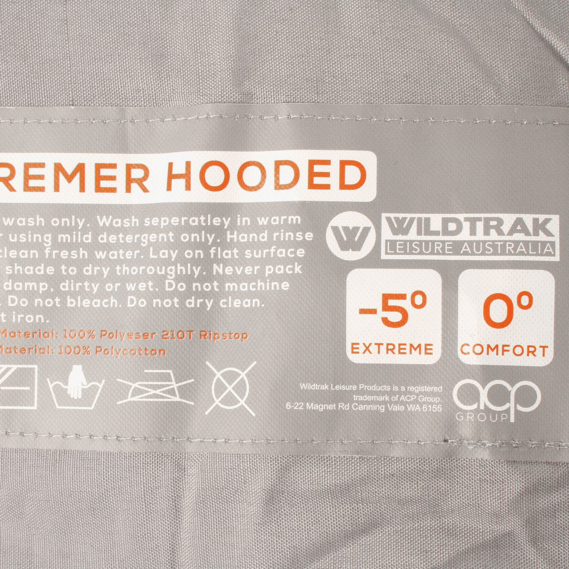 Wildtrak -5°C to 0°C Bremer Hooded Sleeping Bag, 80 x 220cm