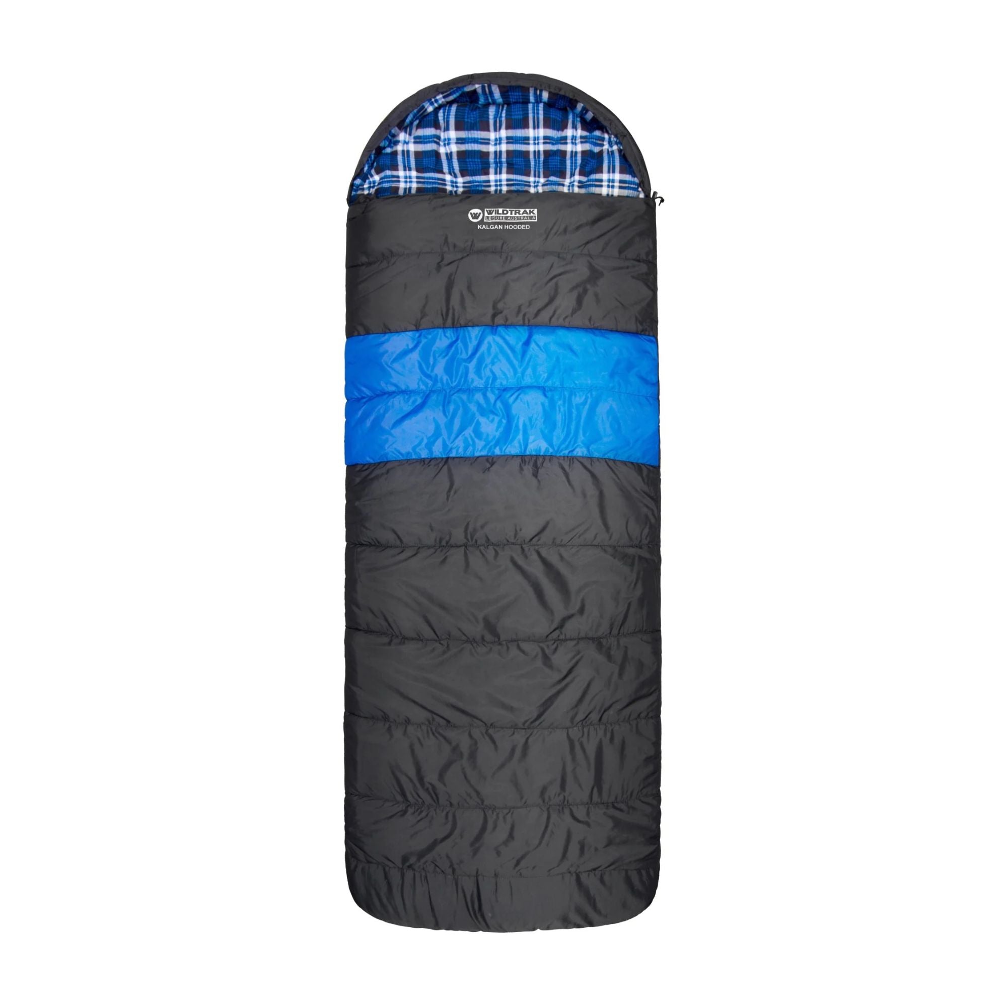 Kalgan Hooded Sleeping Bag, -2 to -7°C, Breathable Flannel Lining, Polyester Ripstop Outer, Auto Lock Zips, Sewn-in Storage Pocket, Hanging Loop, Storage Bag, 80x220cm