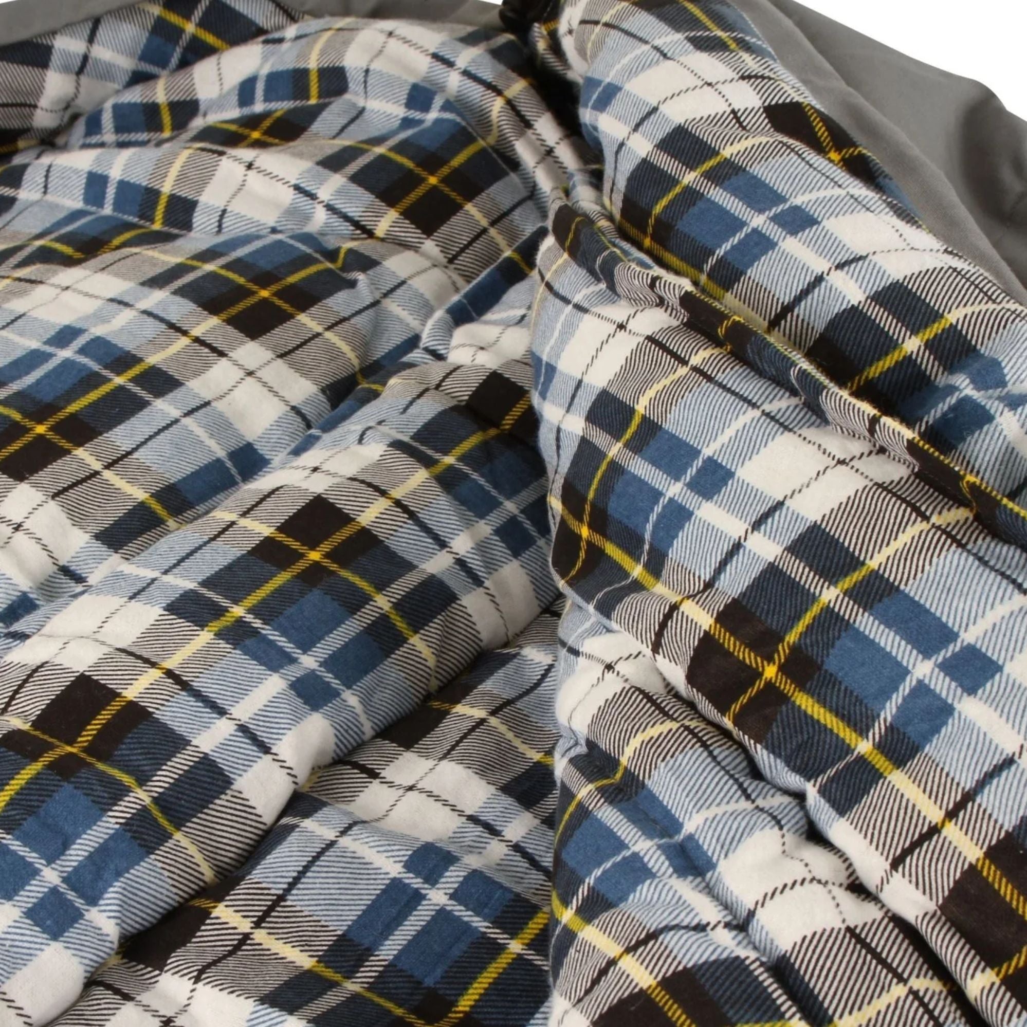 Frankland Jumbo Hooded Sleeping Bag, -2 to -7°C, Flannel Inner, Cotton Canvas Outer Shell, Auto Lock Zips, Sewn-through Contruction, Sewn-in Storage Pocket, Storage Bag, Hanging Loops, 90x230cm