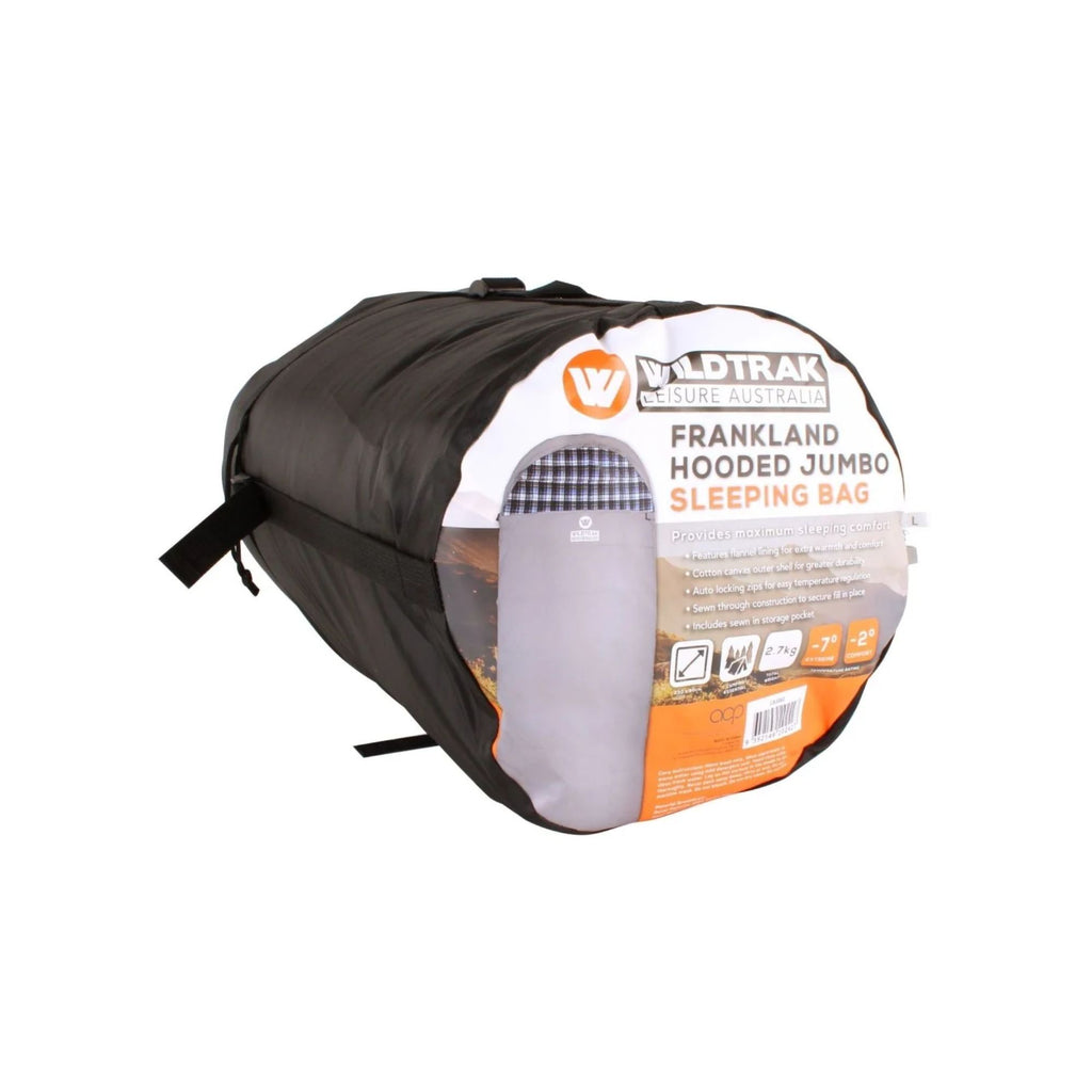 Wildtrak -2 to -7°C Frankland Jumbo Hooded Sleeping Bag, 90 x 230cm