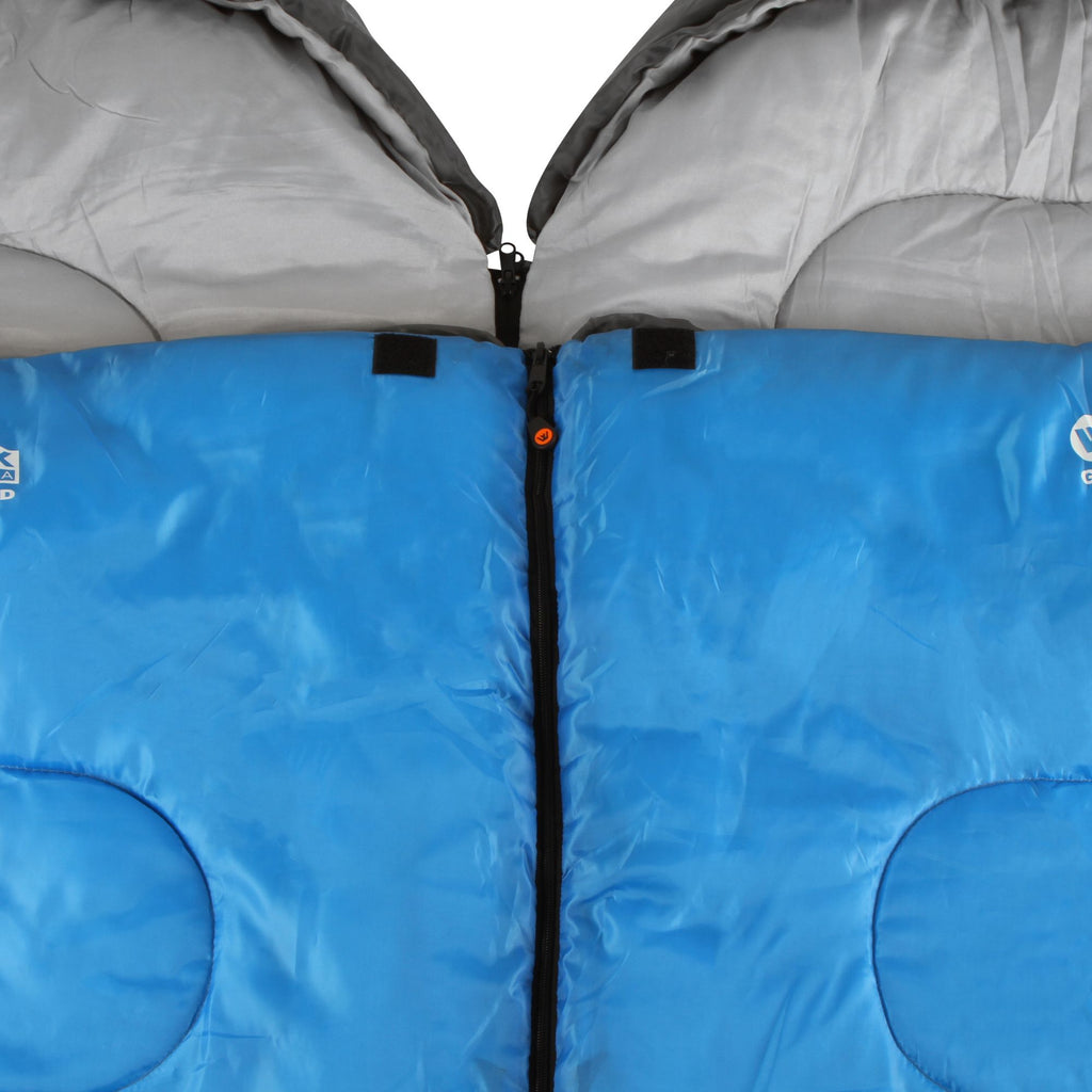Wildtrak +5°C to +10°C Gascoyne Twin Hooded Sleeping Bag, Single or Double 70 x 230cm