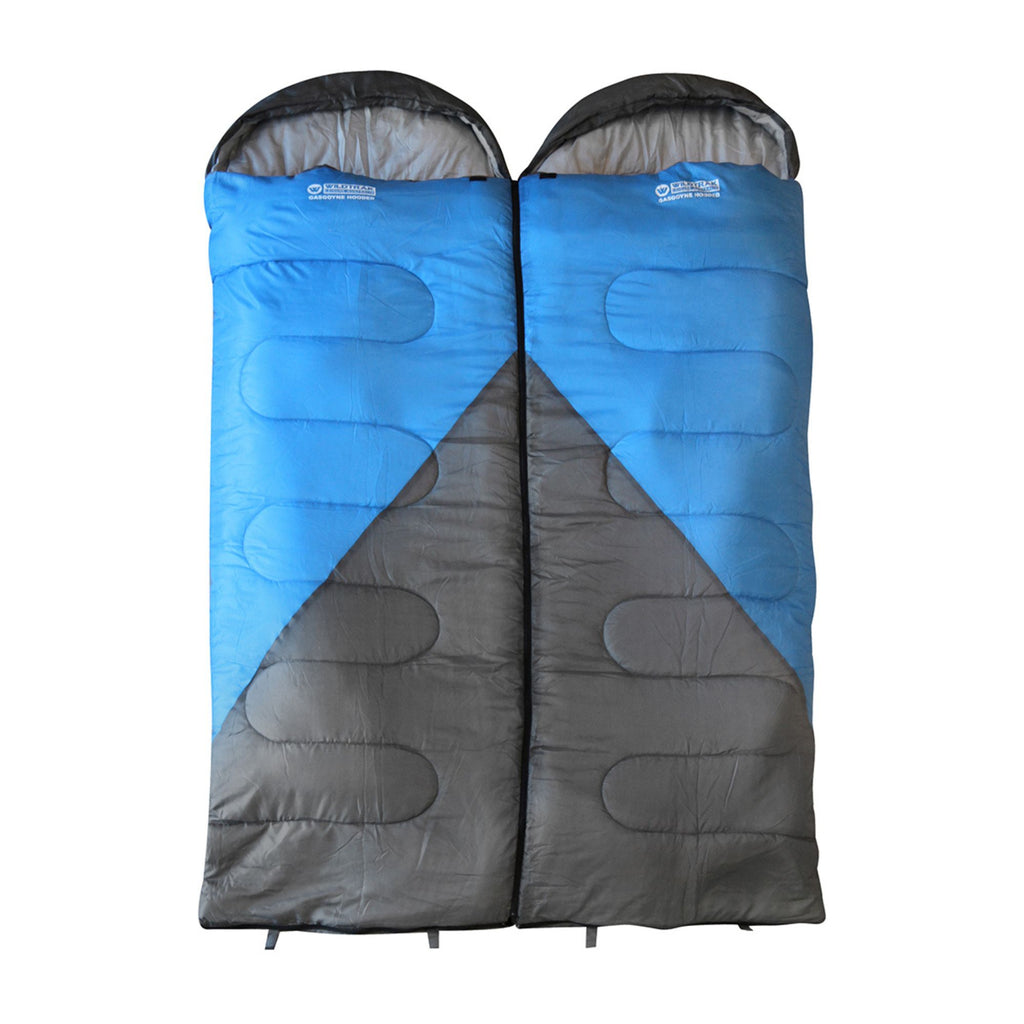 Wildtrak +5°C to +10°C Gascoyne Twin Hooded Sleeping Bag, Single or Double 70 x 230cm