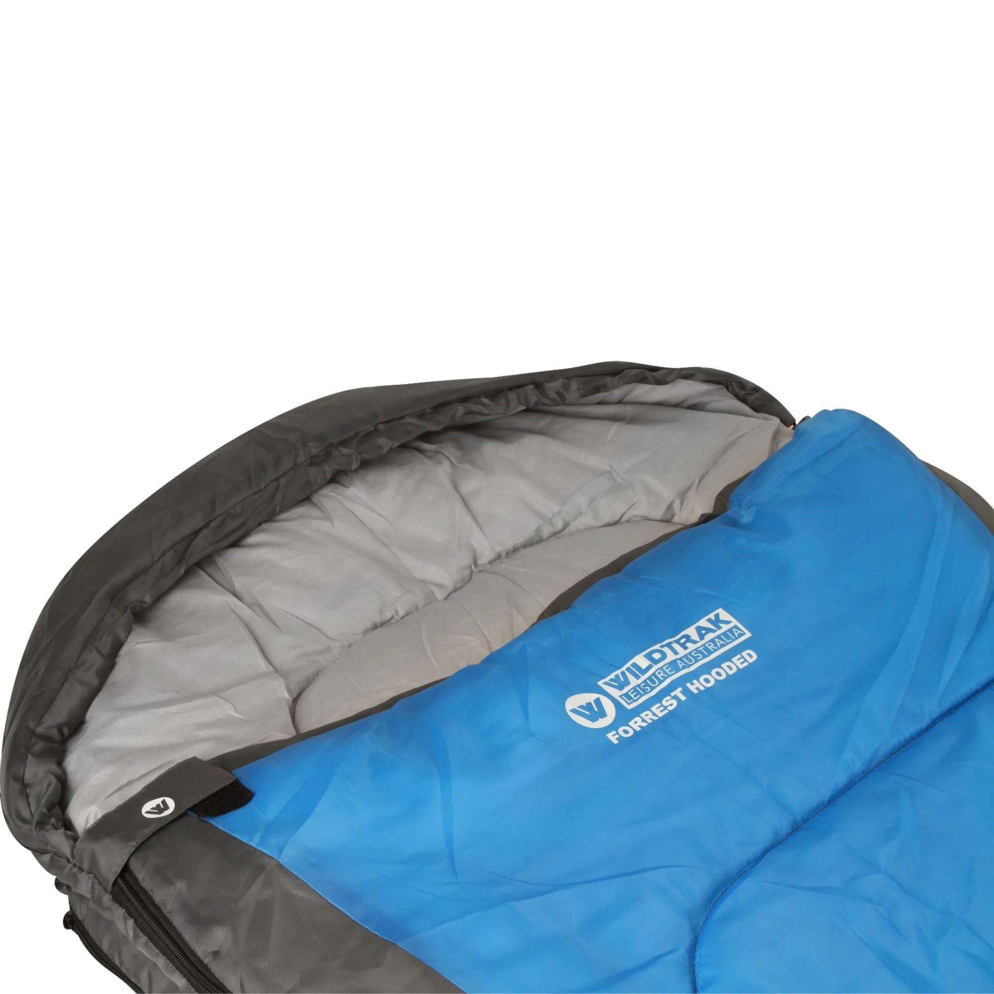 Forrest Hooded Sleeping Bag, 5-10°C, Breathable Lining, Ripstop Fabric, Auto Lock Zips, Sewn-in Storage Pocket, Hanging Loop, Storage Bag, 75x230cm