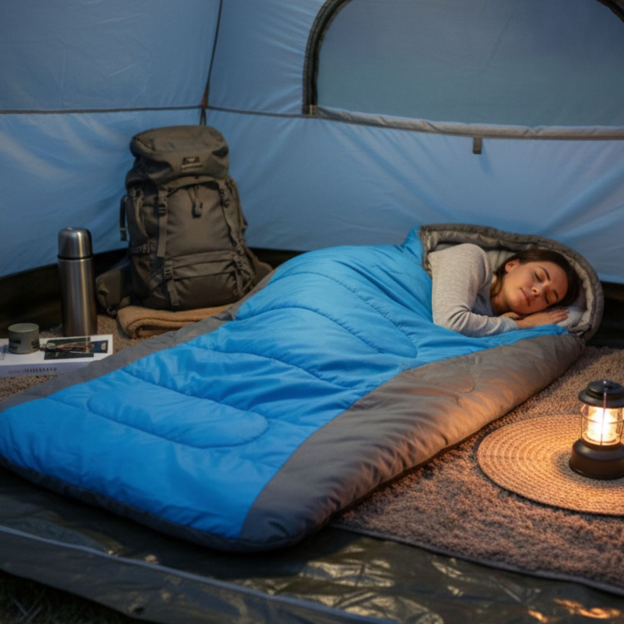 Wildtrak +5°C to +10°C Forrest Hooded Sleeping Bag, 75 x 230cm