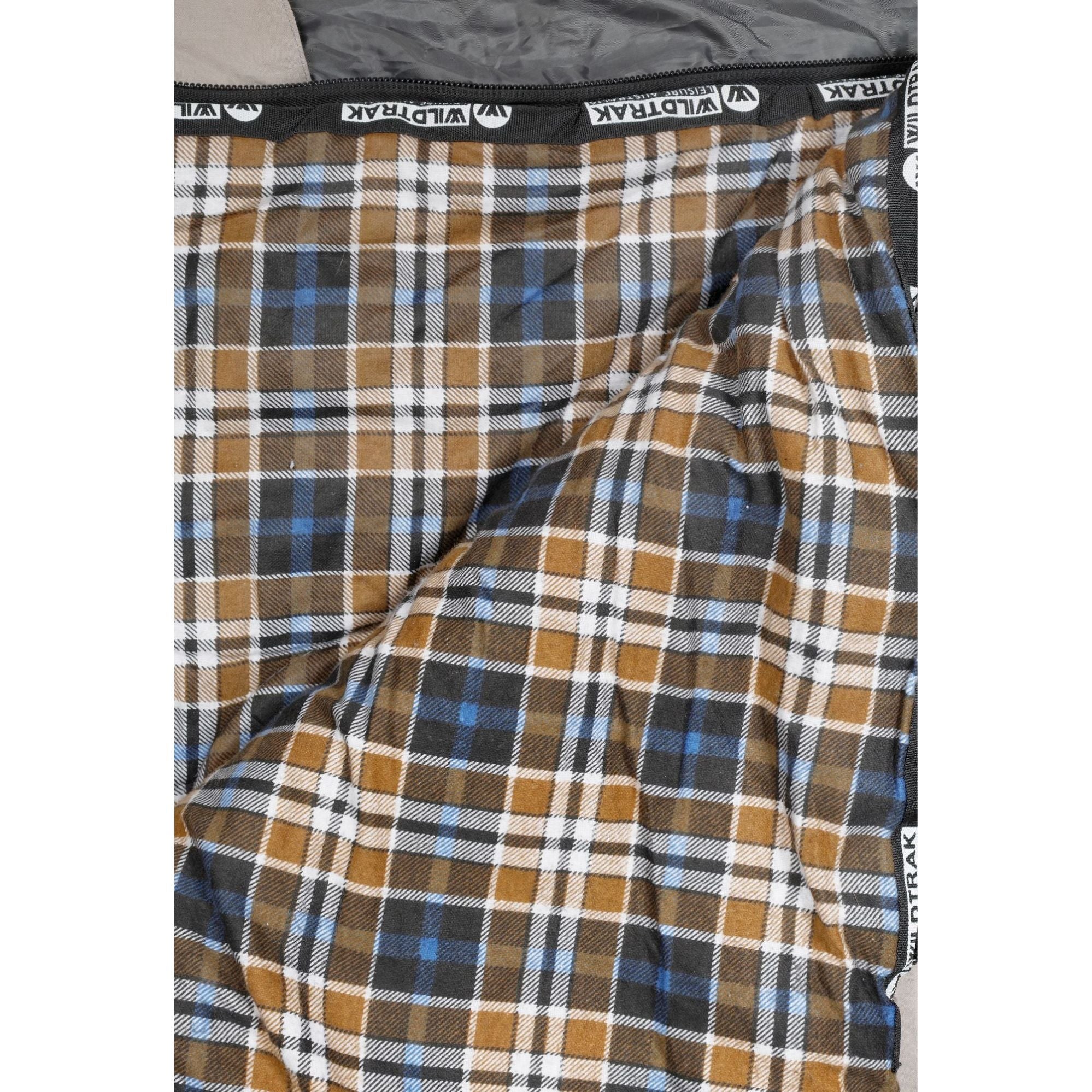 Pallinup Heavy Duty Cotton Queen Sleeping Bag, 0-5°C, Flannel Inner, 152 x 200cm