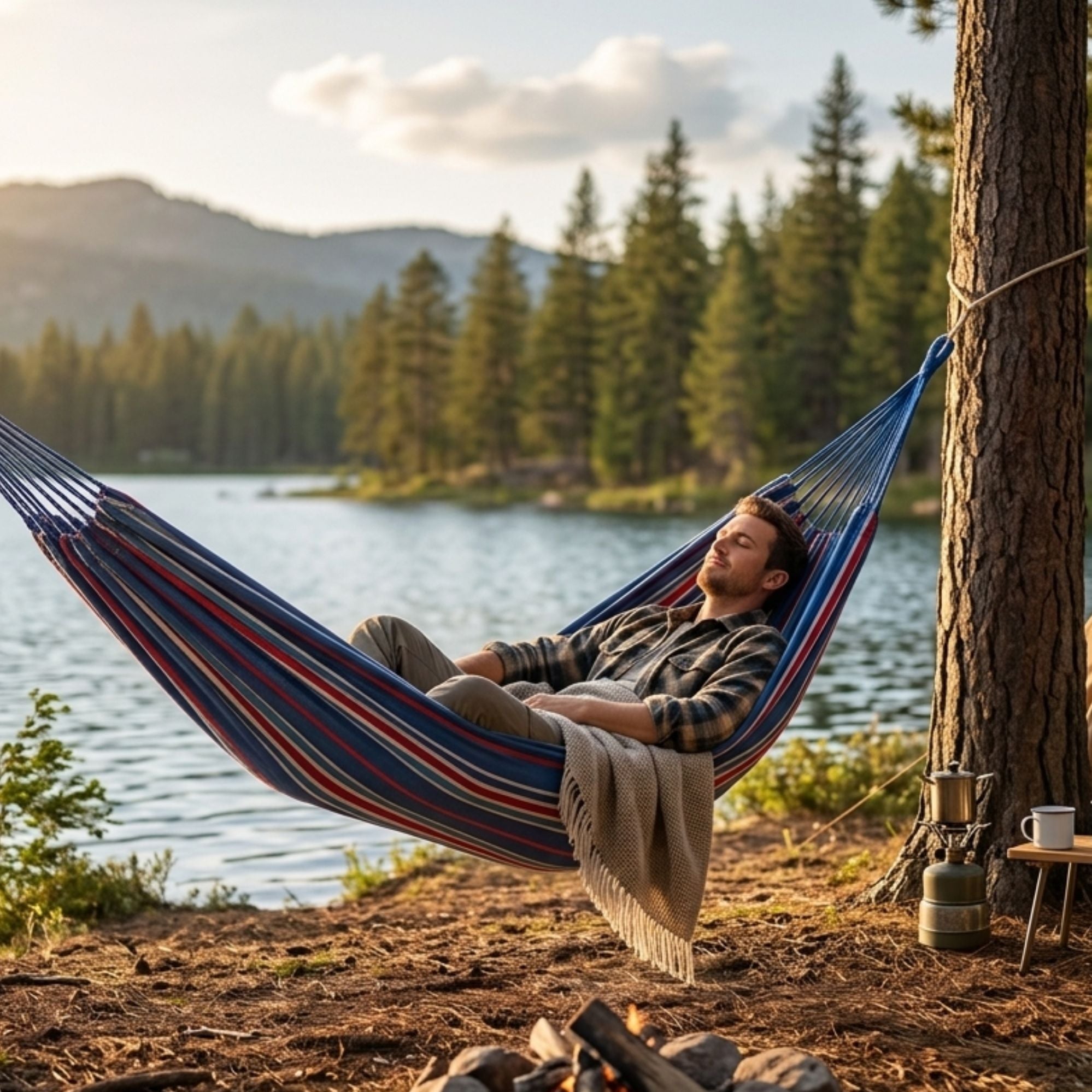 Wildtrak Single Travel Hammock with Carry Bag 200 x 100 cm