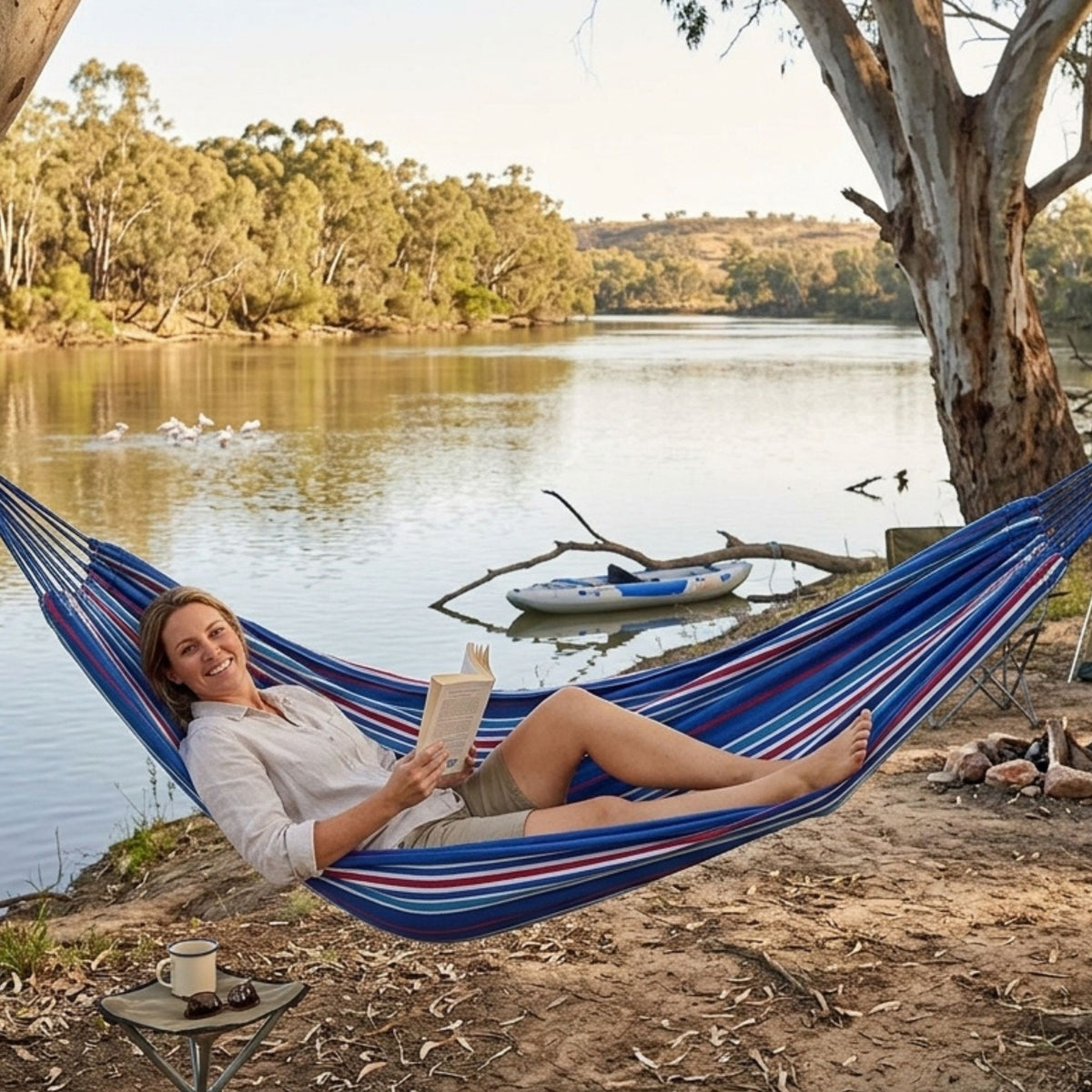 Wildtrak Heavy-duty Double Travel Hammock with Carry Bag 200x150cm