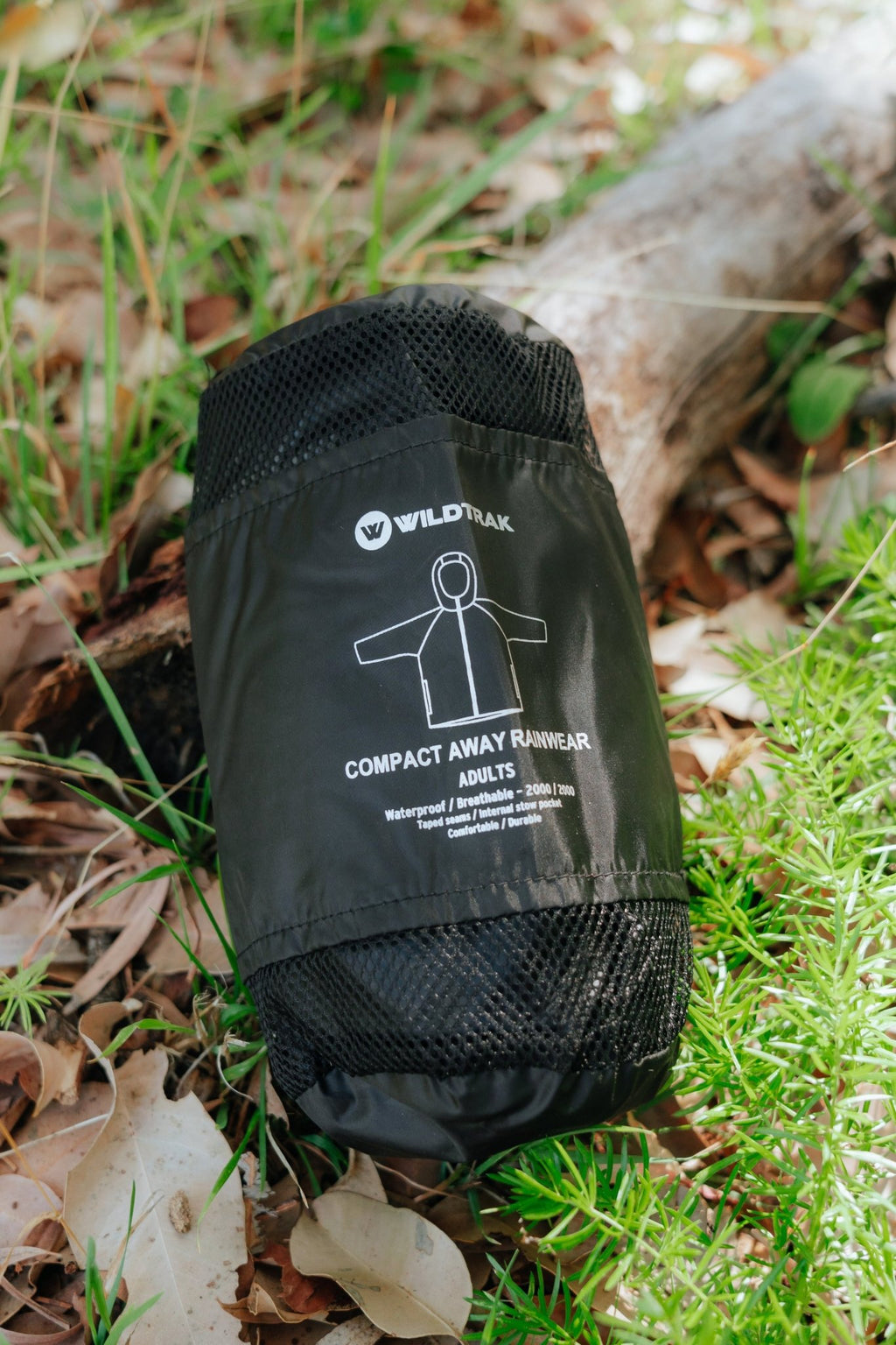 Compact Away Unisex Rain Jacket Small - Black