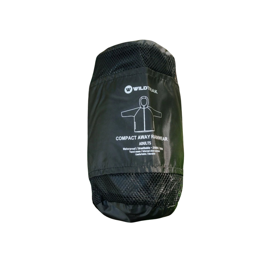 Wildtrak Compact Away Unisex Rain Jacket XL - Black