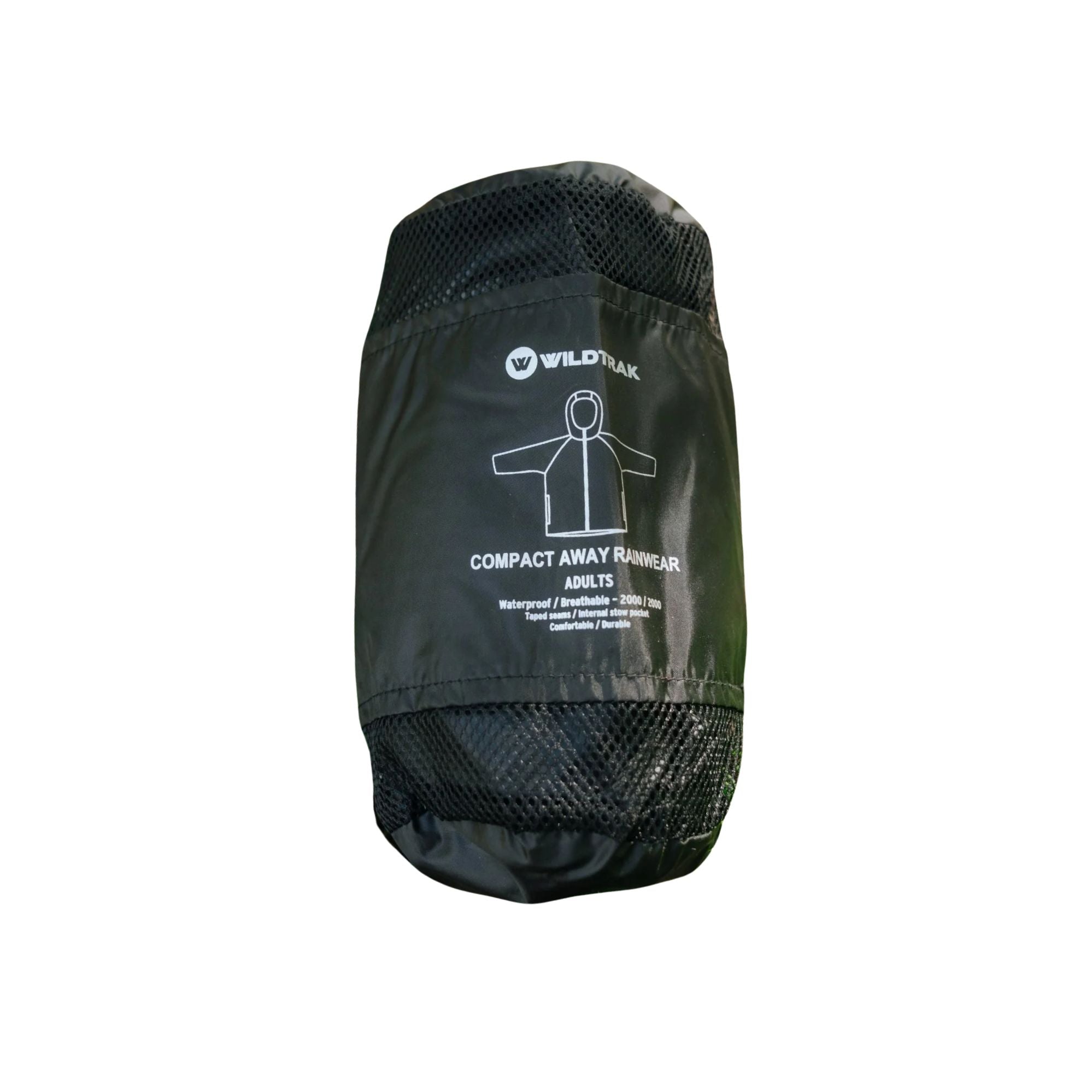 Wildtrak Compact Away Unisex Rain Jacket XL - Black