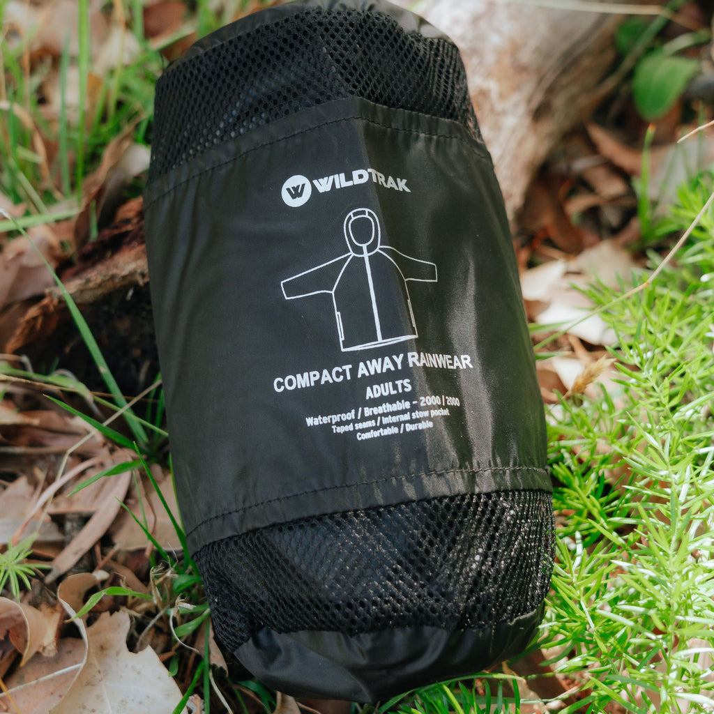 Wildtrak Compact Away Unisex Rain Jacket 2XL - Black