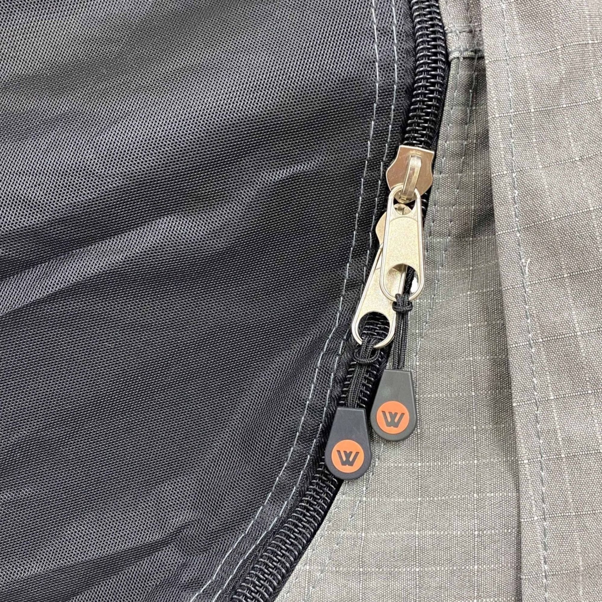 King Single Trakker Easy Setup Swag 420gsm Heavy Duty Ripstop Canvas, Ultra Fine Mesh, Aluminium Poles, High Density Foam Mattress, Weatherproof, Durable, Carry Bag with Handles 90x210cm