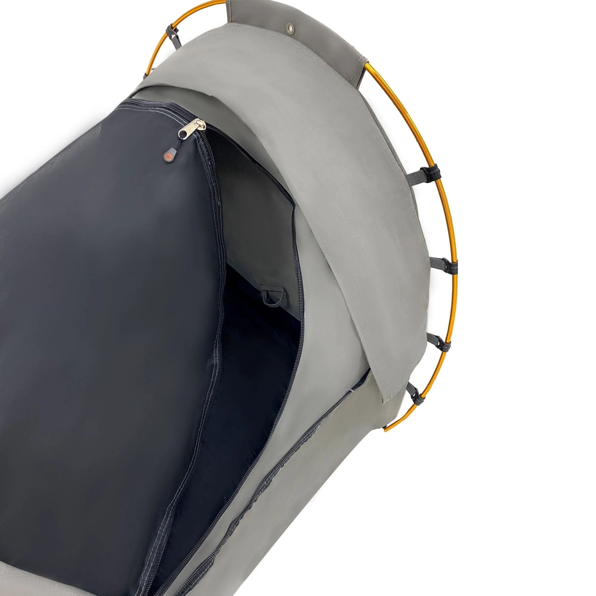 King Single Trakker Easy Setup Swag 420gsm Heavy Duty Ripstop Canvas, Ultra Fine Mesh, Aluminium Poles, High Density Foam Mattress, Weatherproof, Durable, Carry Bag with Handles 90x210cm