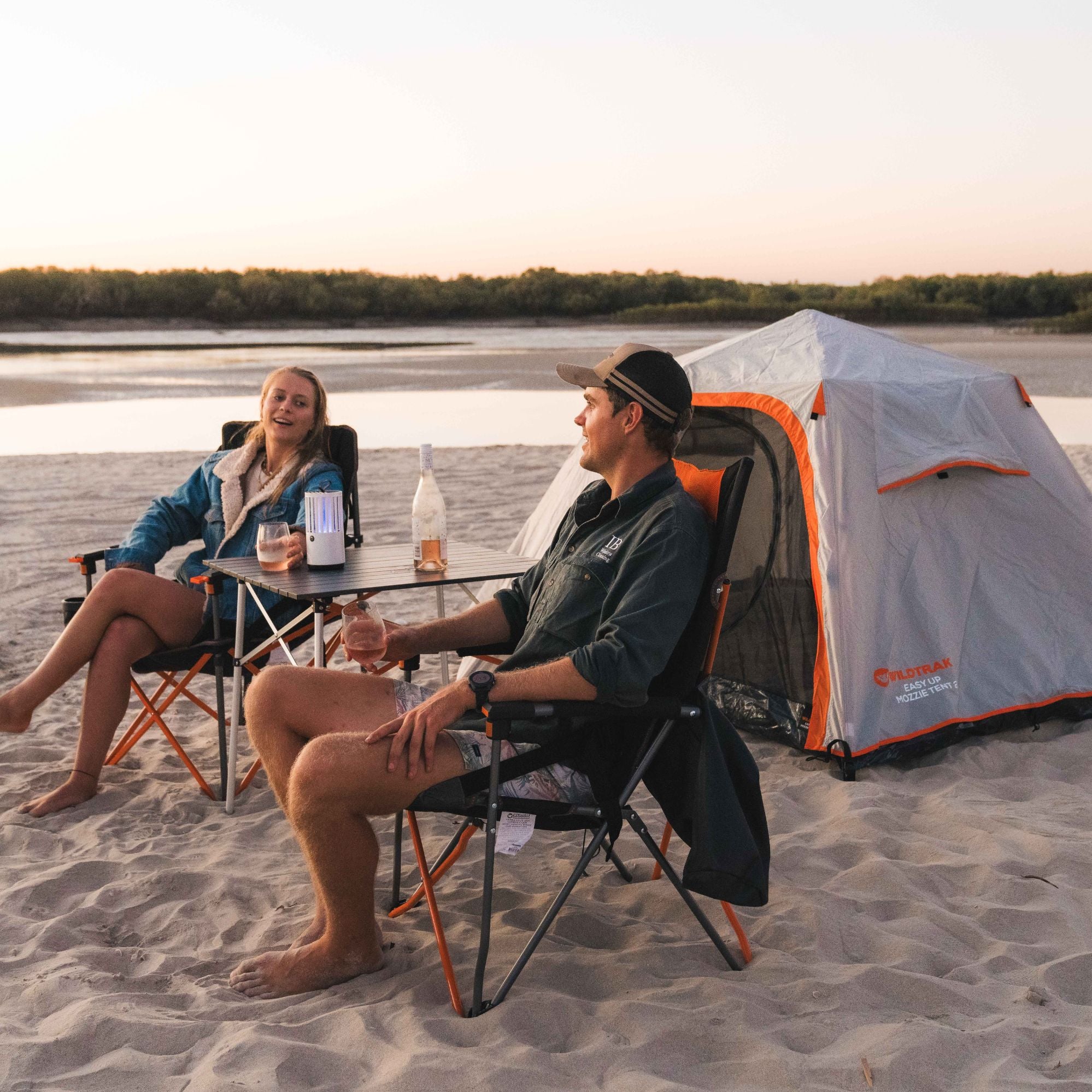 Wildtrak 2P Easy Up Mozzie Dome Tent 2 Outer Fly with Carry Bag