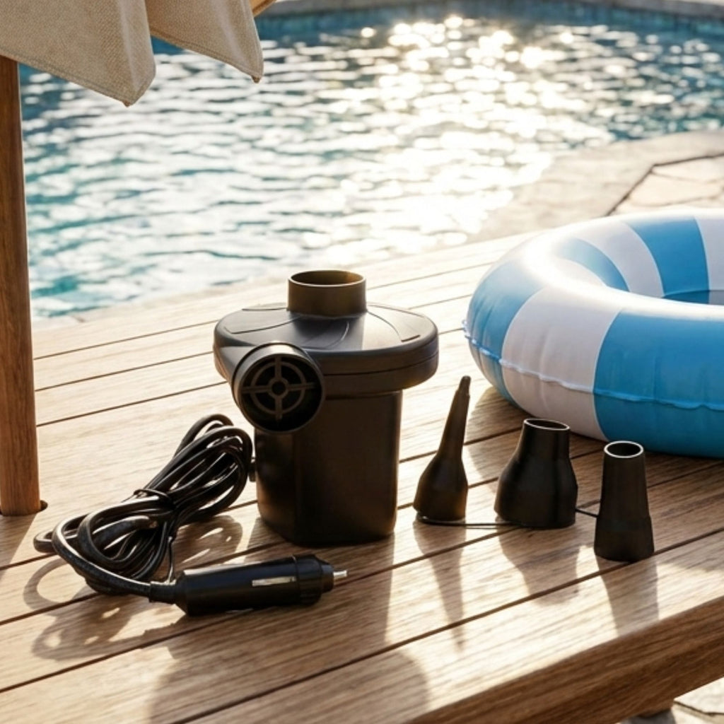 Wildtrak 12V Electic Air Pump with 3 Nozzles, Inflate and Deflate Function