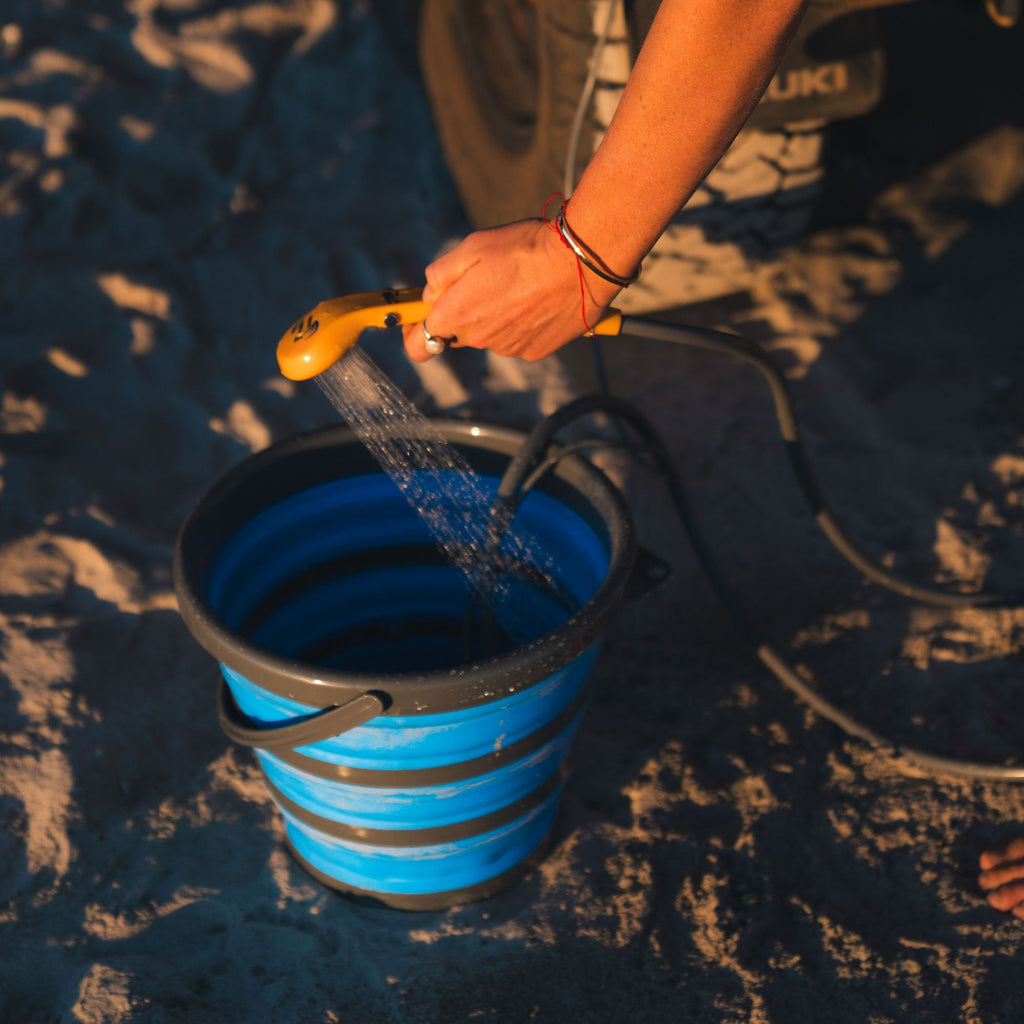 12V Portable Camp Shower, 2m Hose, Adjustable Flow