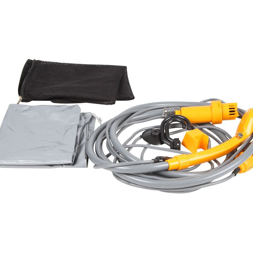 12V Portable Camp Shower, 2m Hose, Adjustable Flow
