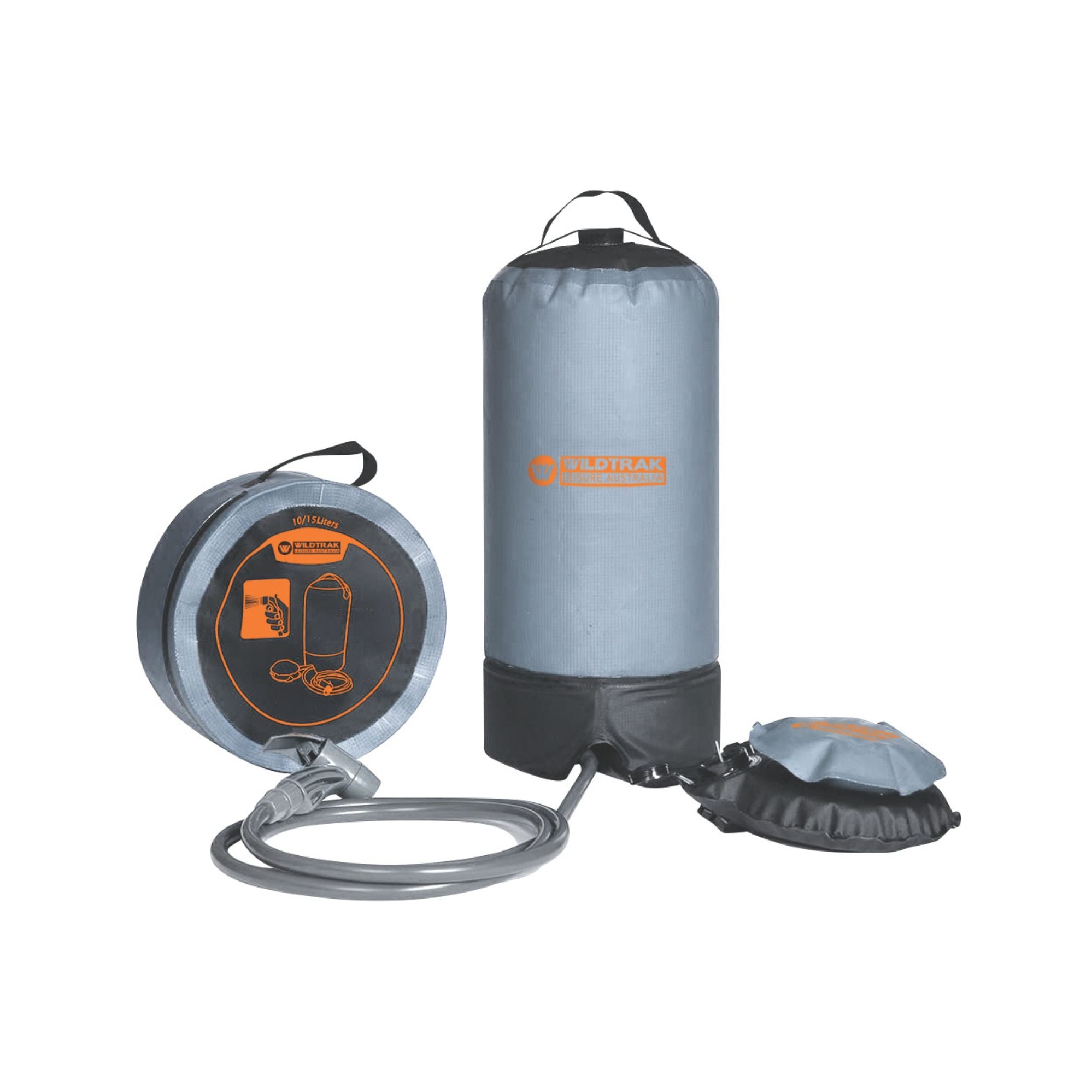 Wildtrak 15L Portable Shower with Foot Pump and Storage Bag
