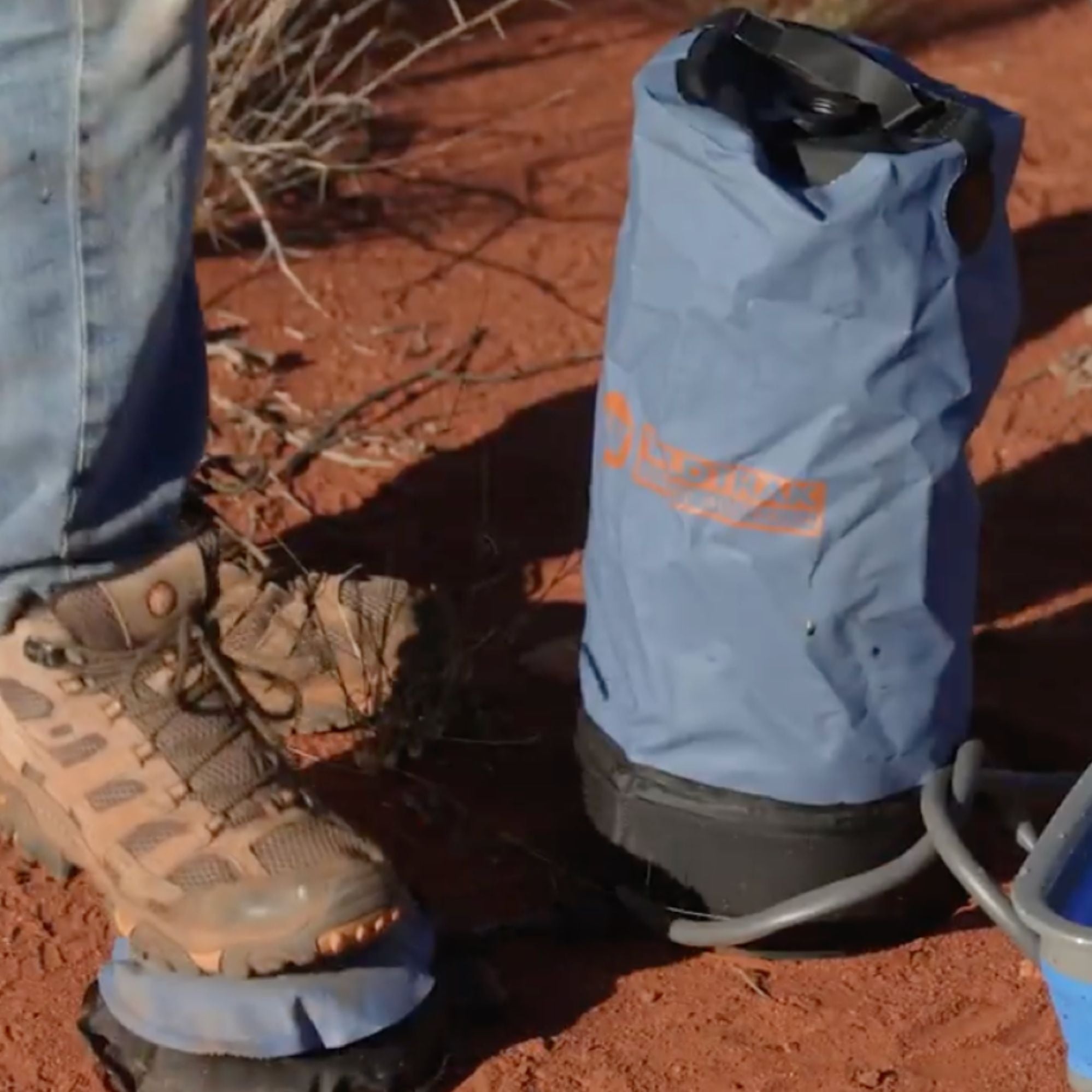 Wildtrak 15L Portable Shower with Foot Pump and Storage Bag