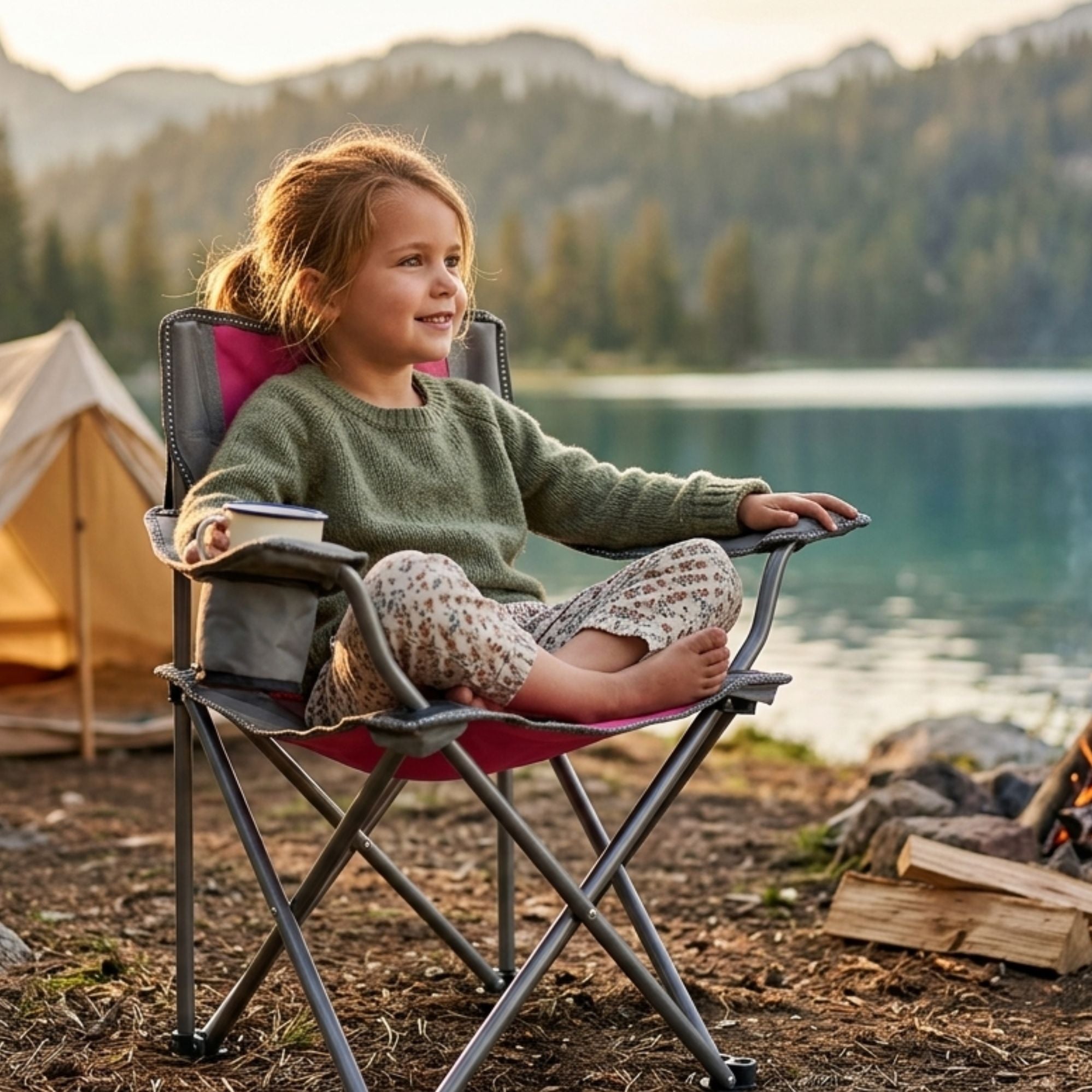 Wildtrak Kidz Folding Camp Chair - Pink