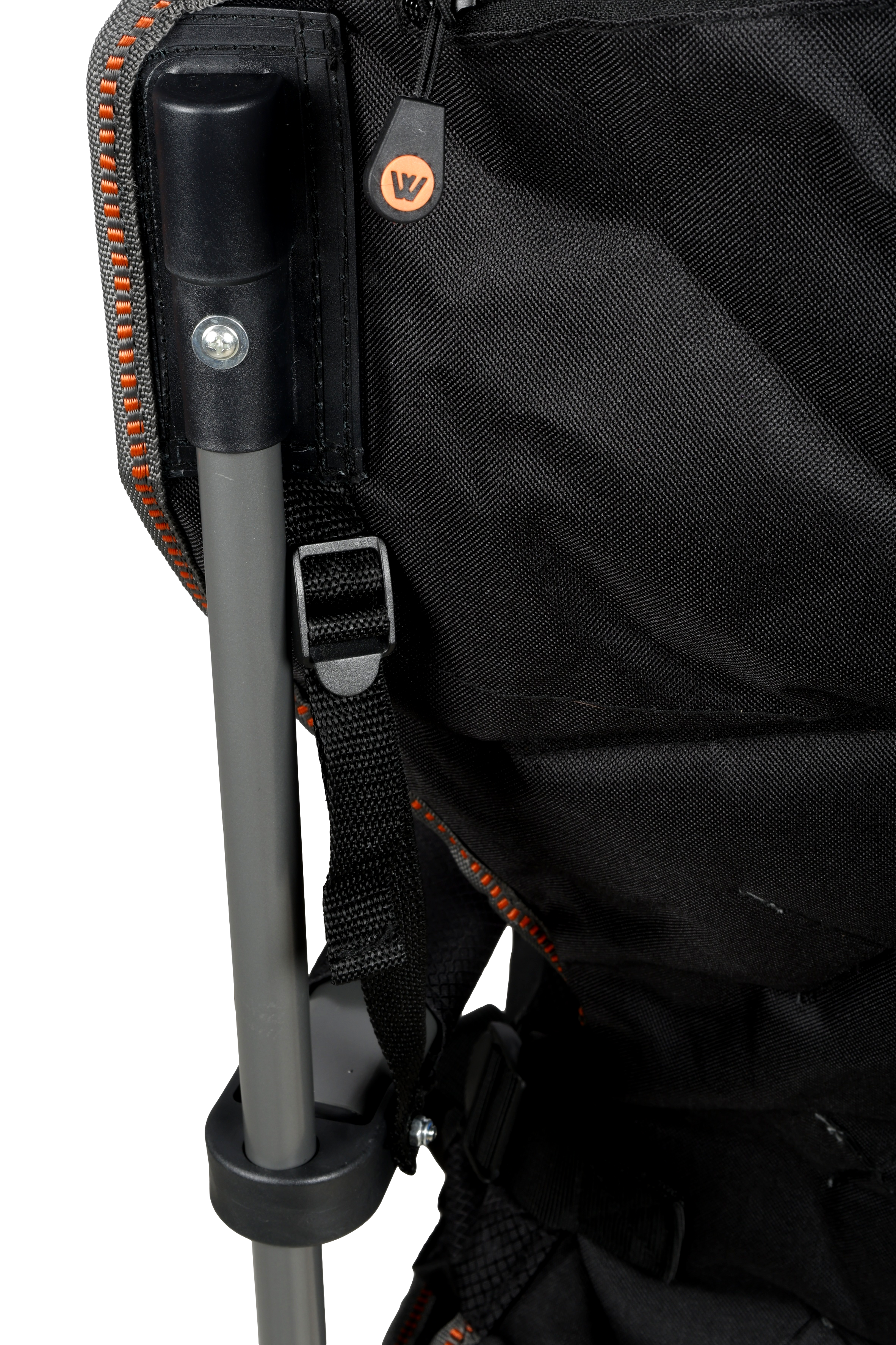 WILDTRAK™ Deluxe Nannup Foldable Camp Chair, Cushioned Seat & Back Rest, Wine Glass Holder, Media Storage Pocket, Adjustable Lumbar Support, Zippered Storage Pocket for Carry Bag with Shoulder Strap, Weight Rated 200kg Camping and Events