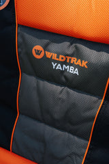 Wildtrak™ Yamba Solid Arm Chair with Lumbar Support, Wine Glass Holders, Drink Holder, for Camping and Events (Folding Chair + Carry Bag)