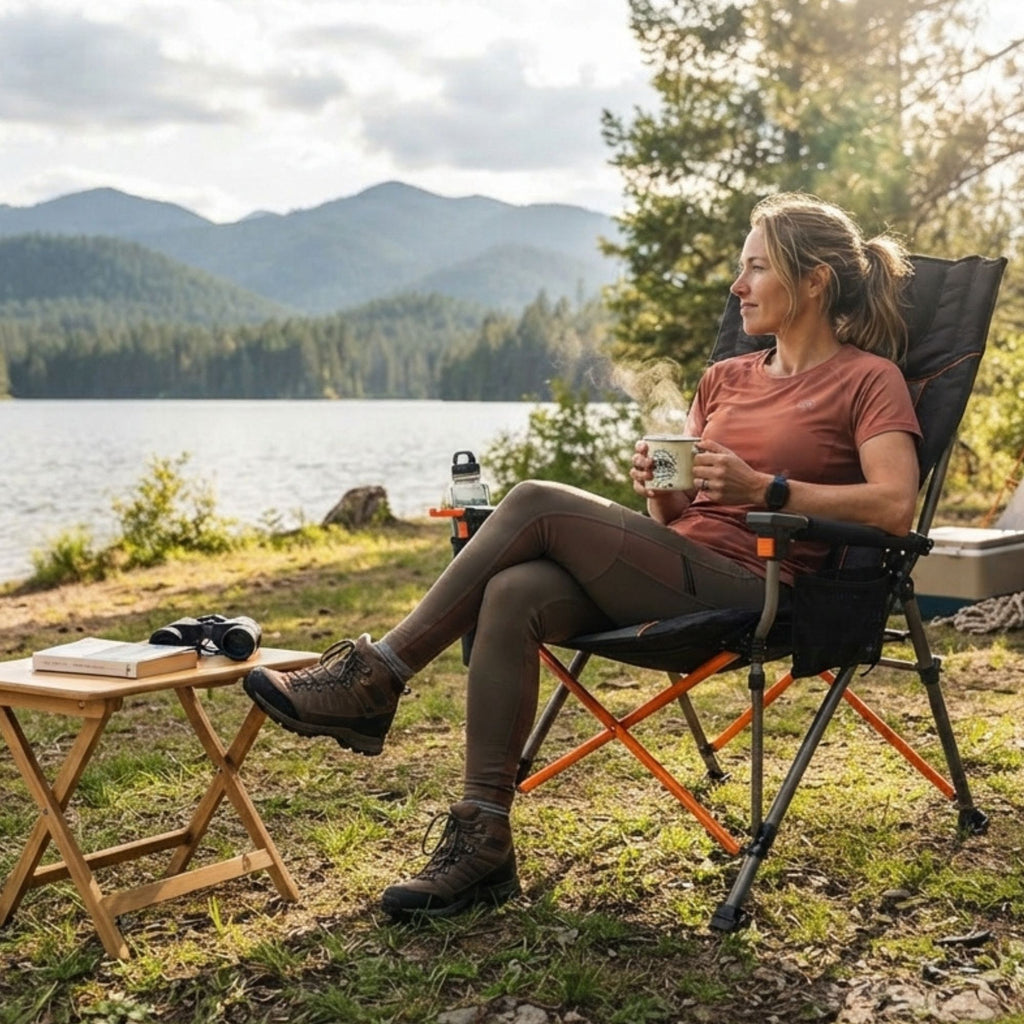 Wildtrak Karumba Deluxe Camping Chair 106x66x43cm, 250kg Weight Rating