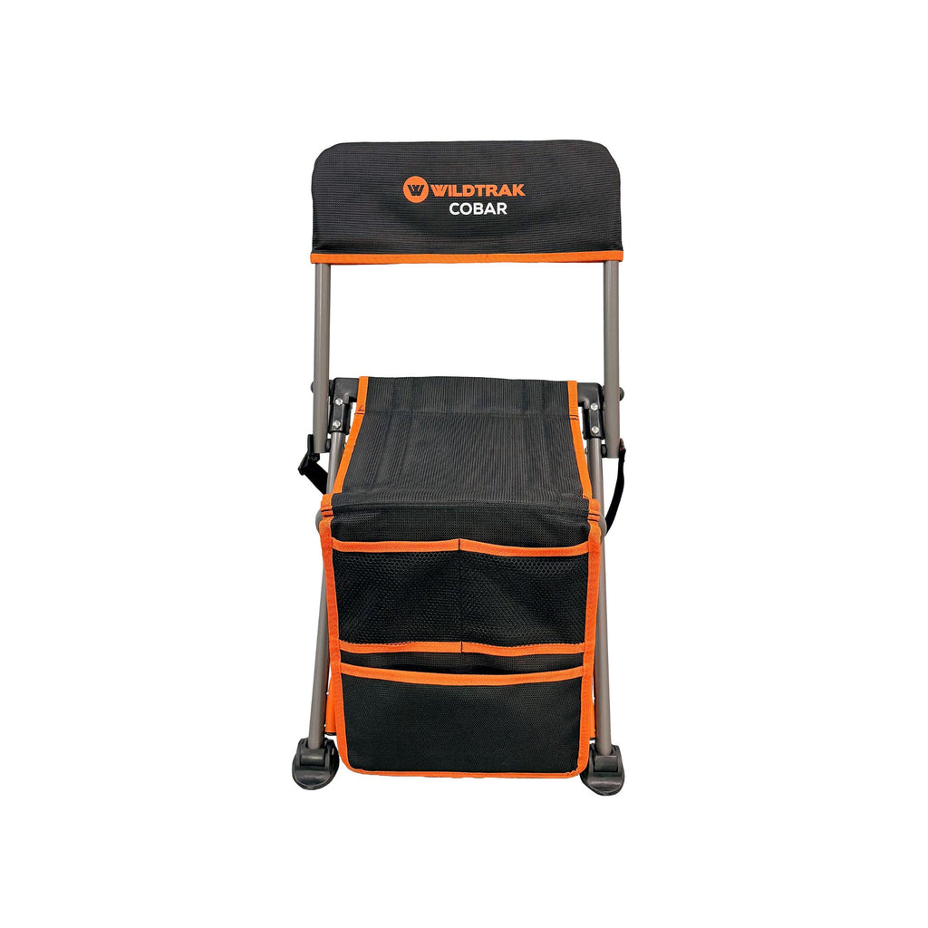Wildtrak Cobar Compact Tri-fold Backrest Stool 64x27.5x30cm, 120kg Weight Rating