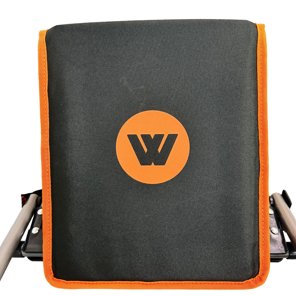 Wildtrak Cobar Compact Tri-fold Backrest Stool 64x27.5x30cm, 120kg Weight Rating