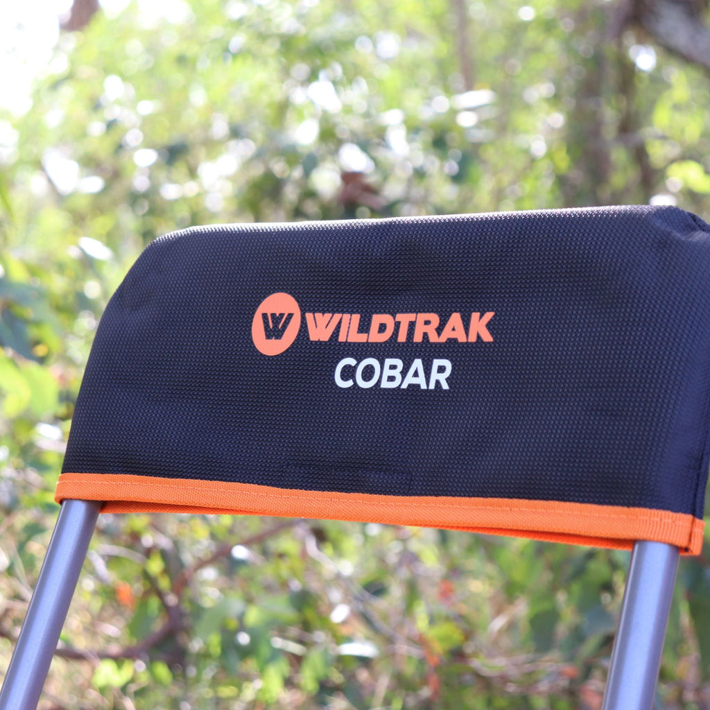 Wildtrak Cobar Compact Tri-fold Backrest Stool 64x27.5x30cm, 120kg Weight Rating