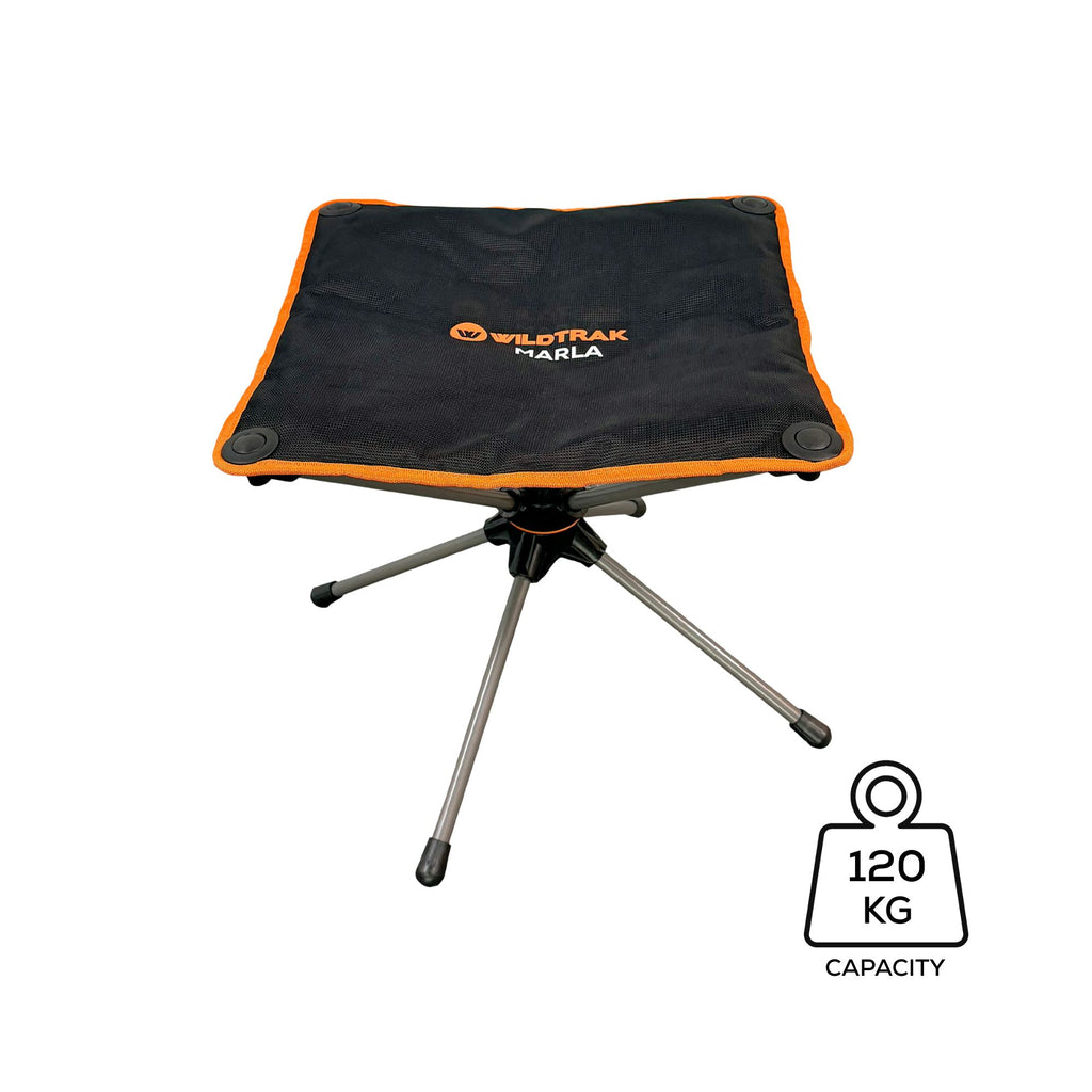 Wildtrak Marla Compact Folding Padded Stool 40x44.5x44cm, 120kg Weight Rating