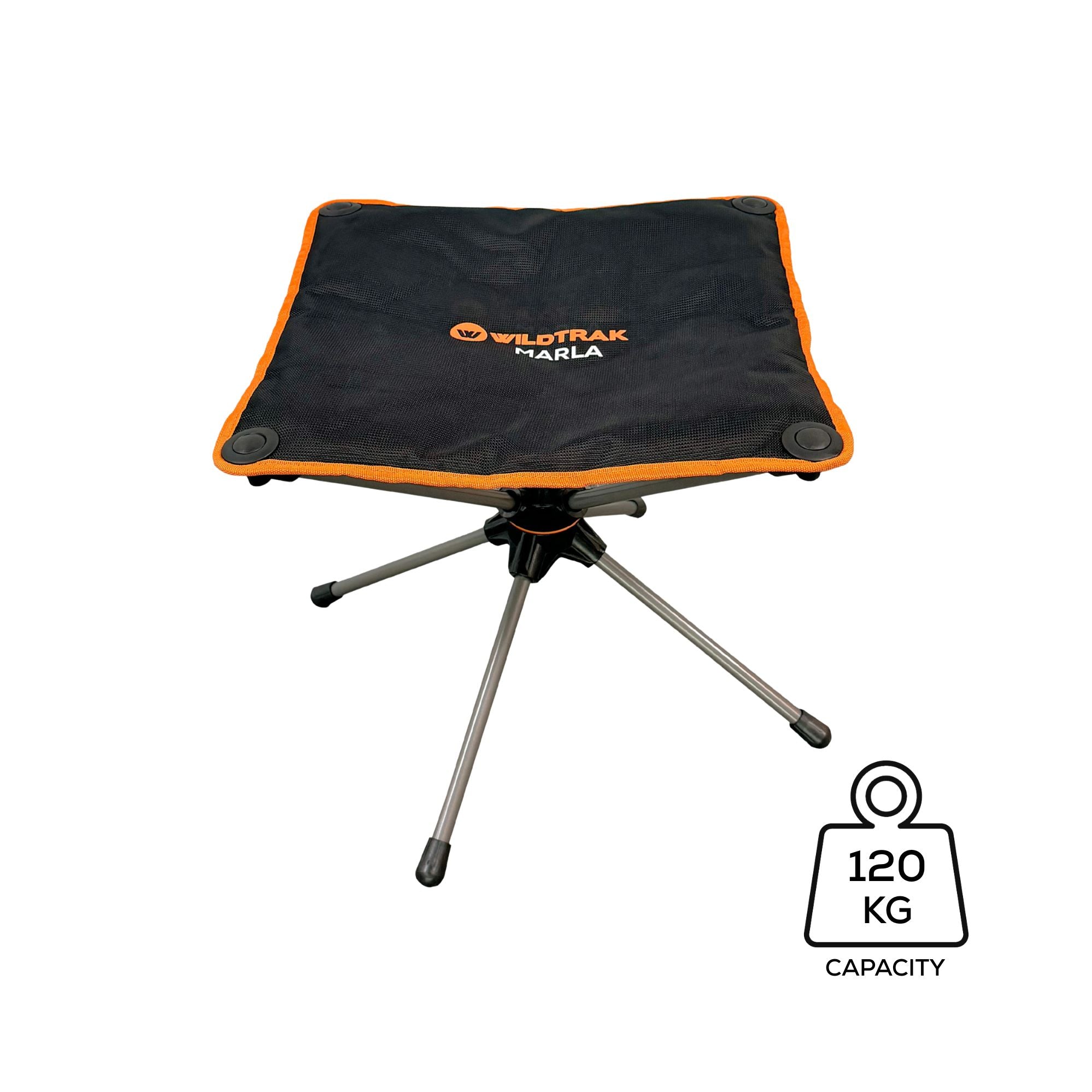 Wildtrak Marla Compact Folding Padded Stool 40x44.5x44cm, 120kg Weight Rating