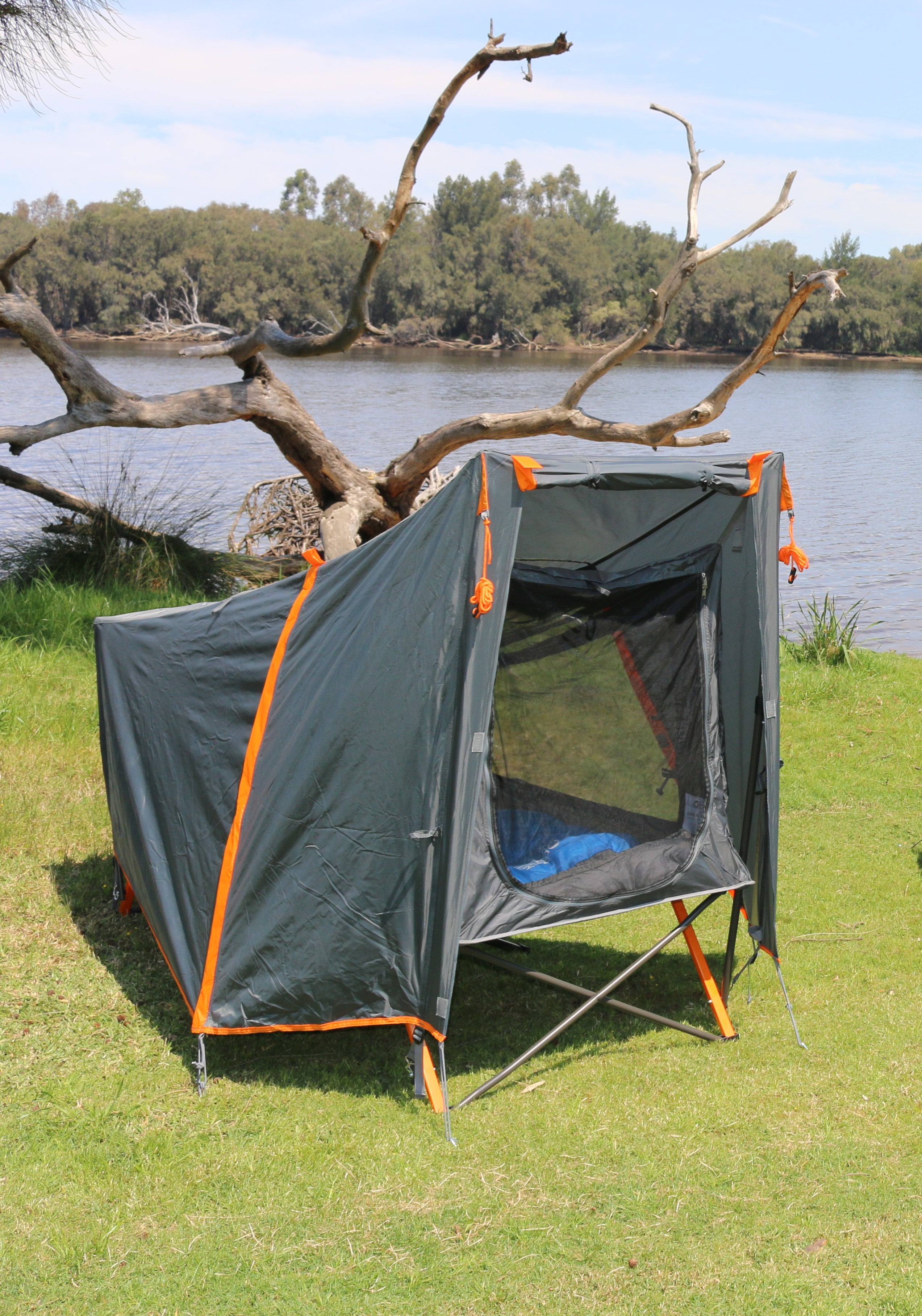 Single Easy Up Stretcher Tent, Powder Coated Steel Frame, Ultra