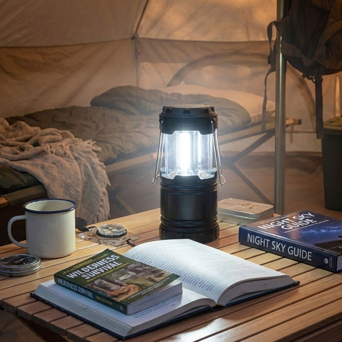 Wildtrak Pop Up 500Lumen Compact Lantern Camp Light Includes Batteries