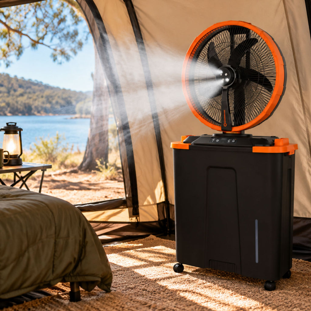 Wildtrak Extra Large 40cm Rechargeable Misting Fan 22 Litres Tank Capa
