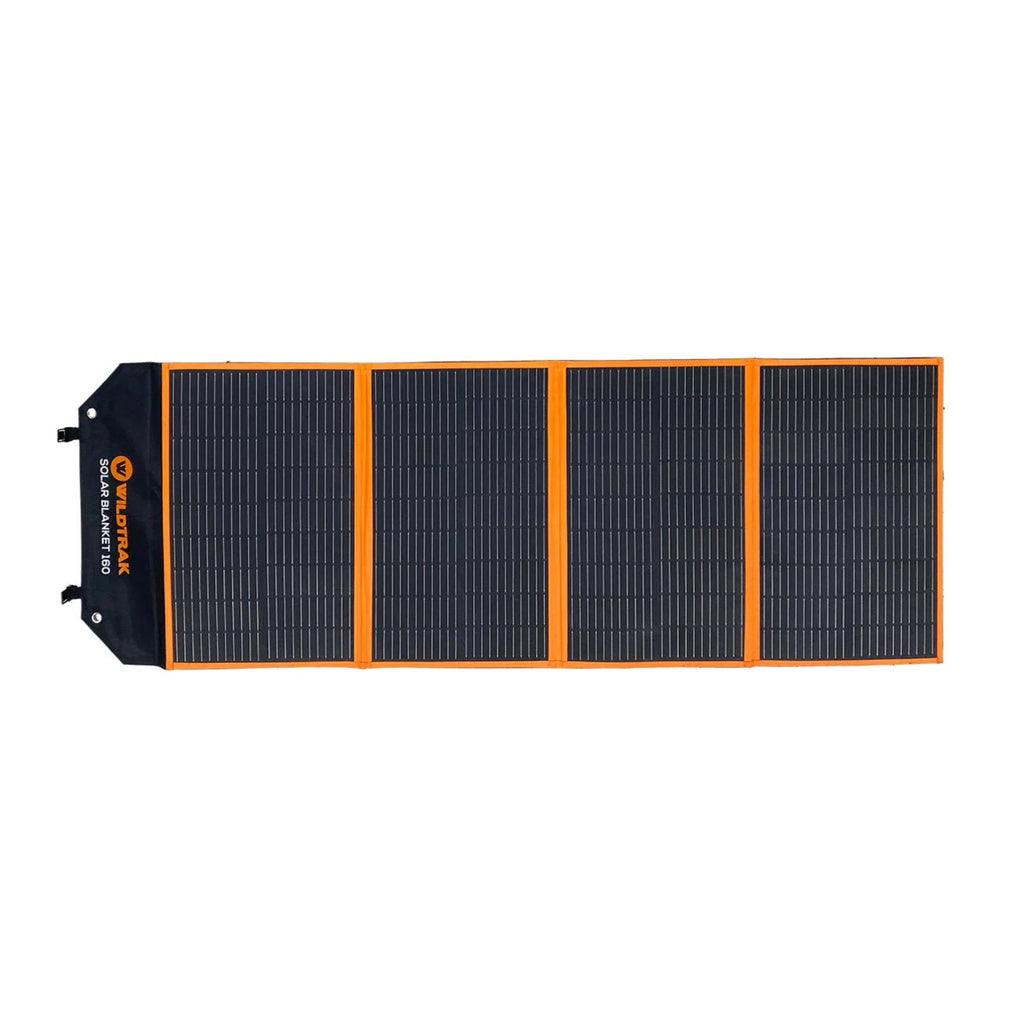 Wildtrak 160W Folding Solar Blanket A-Grade with ETFE Coating, Built in Stand, & Carry Bag