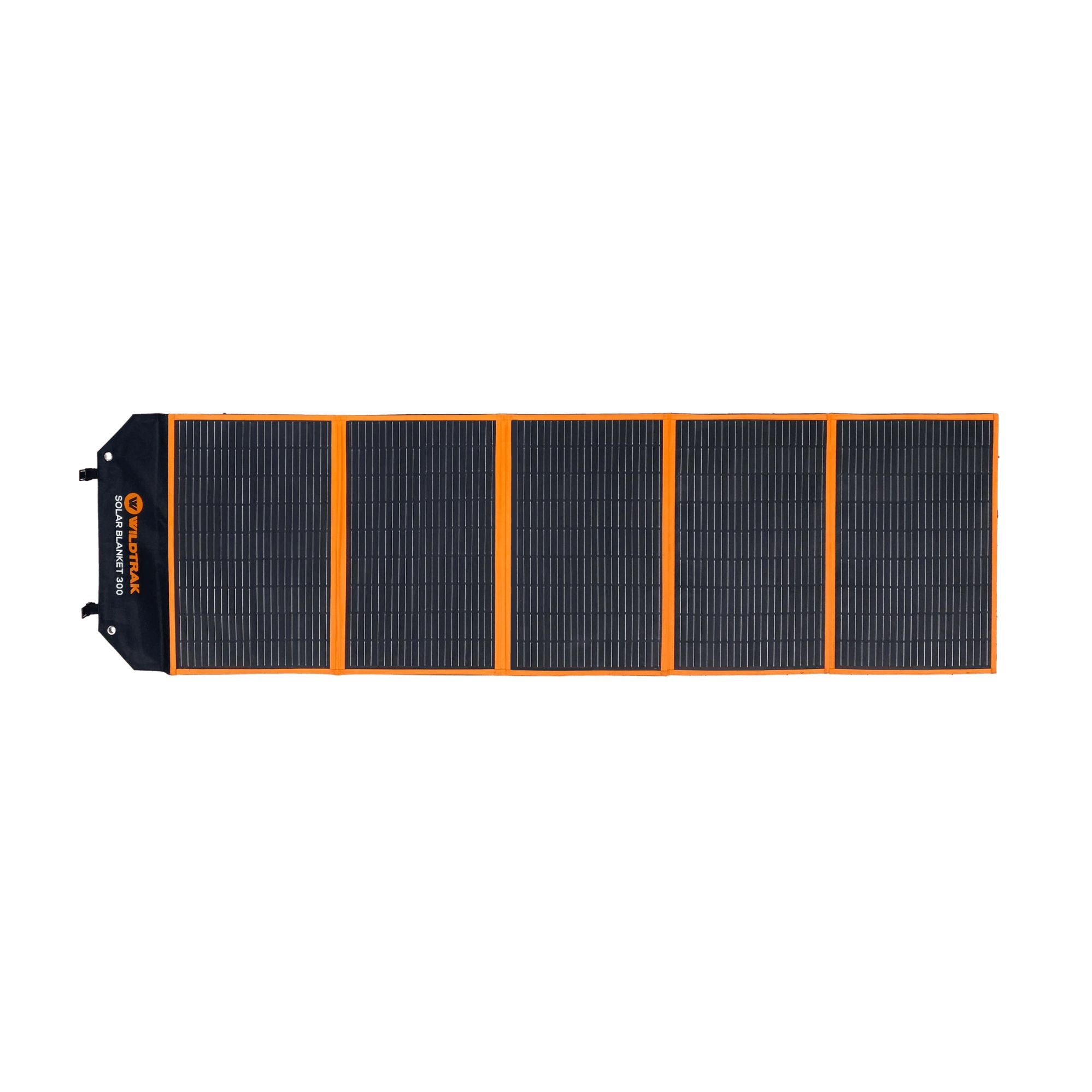 Wildtrak 300W Folding Solar Blanket A-Grade with ETFE Coating, Built in Stand, & Carry Bag