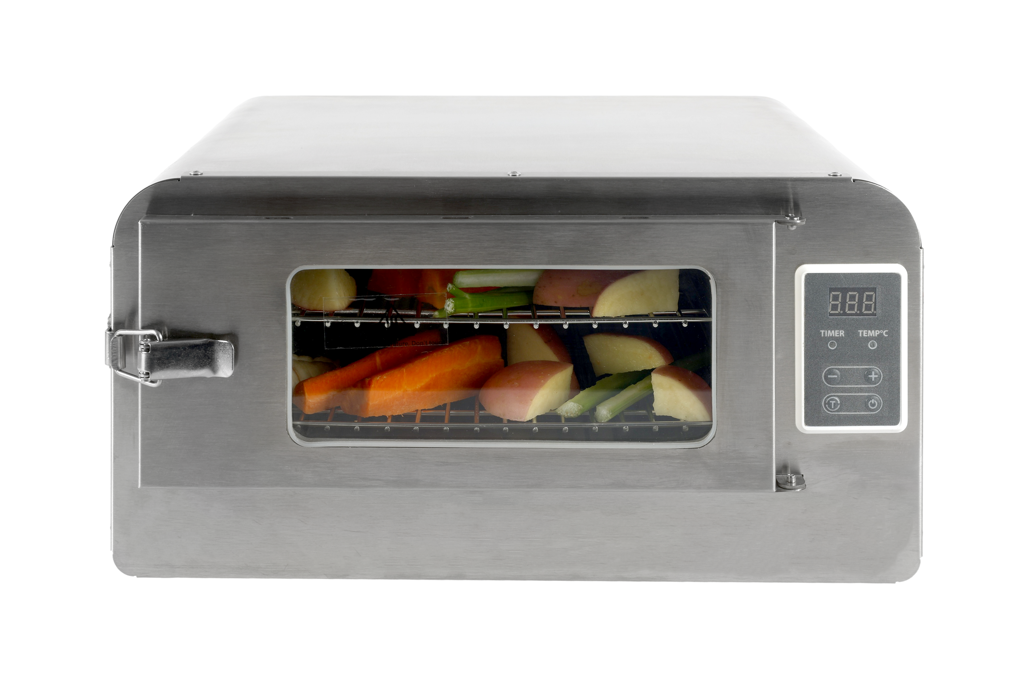 Offroad 12V Digital Oven, 50A Anderson Style Connector, Stainless Steel, 150W, 6.8L, 13.6Ah, 365x294x100mm