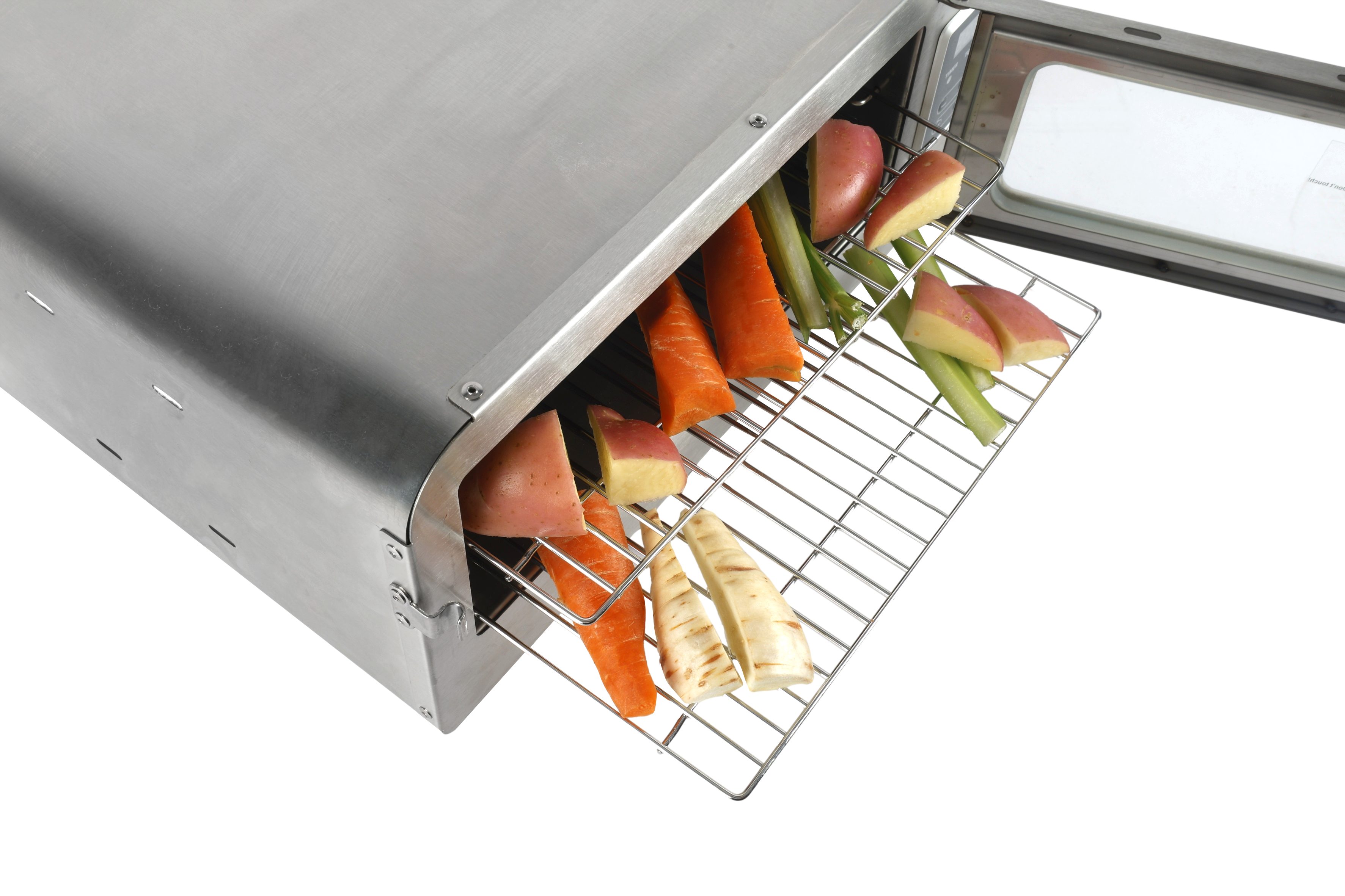 Offroad 12V Digital Oven, 50A Anderson Style Connector, Stainless Steel, 150W, 6.8L, 13.6Ah, 365x294x100mm