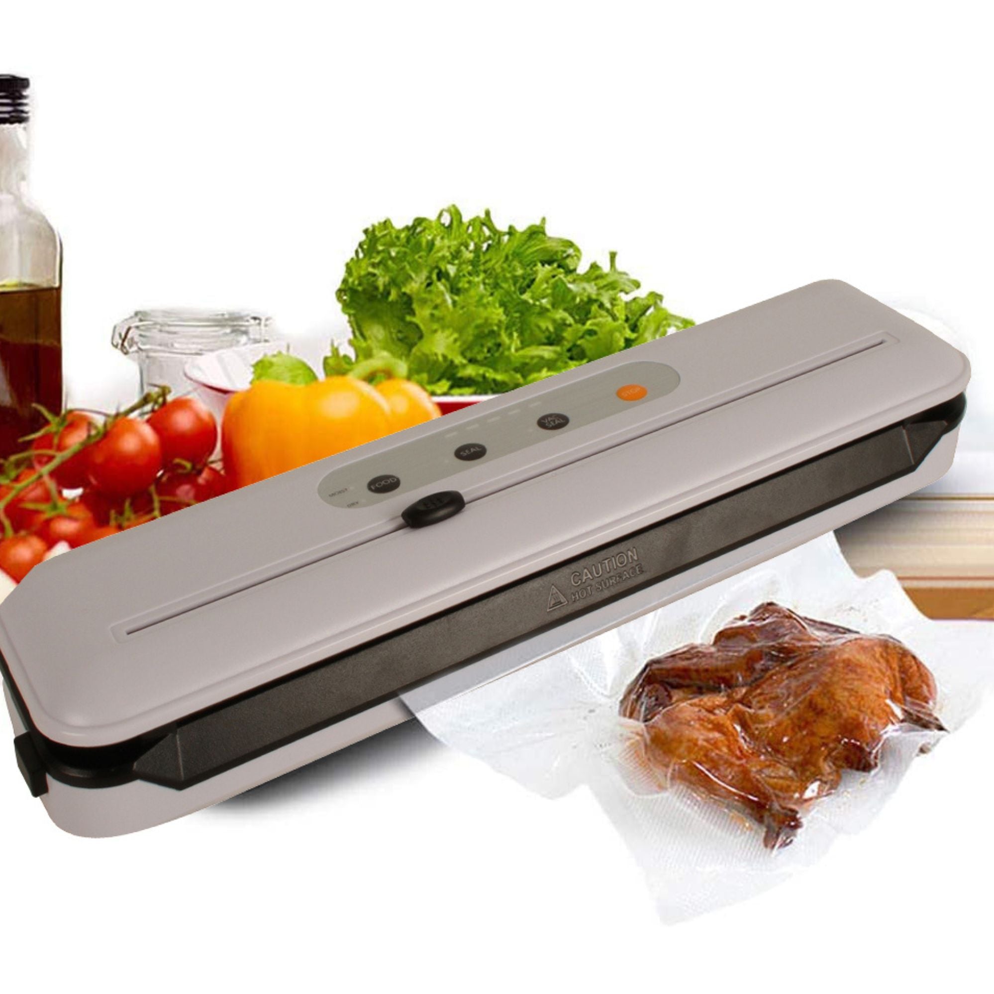 Vacuum Sealer Food Storage タイガー Wildtrak 240V Vacuum Food Sealer with Built-in Bag/Roll Cutter