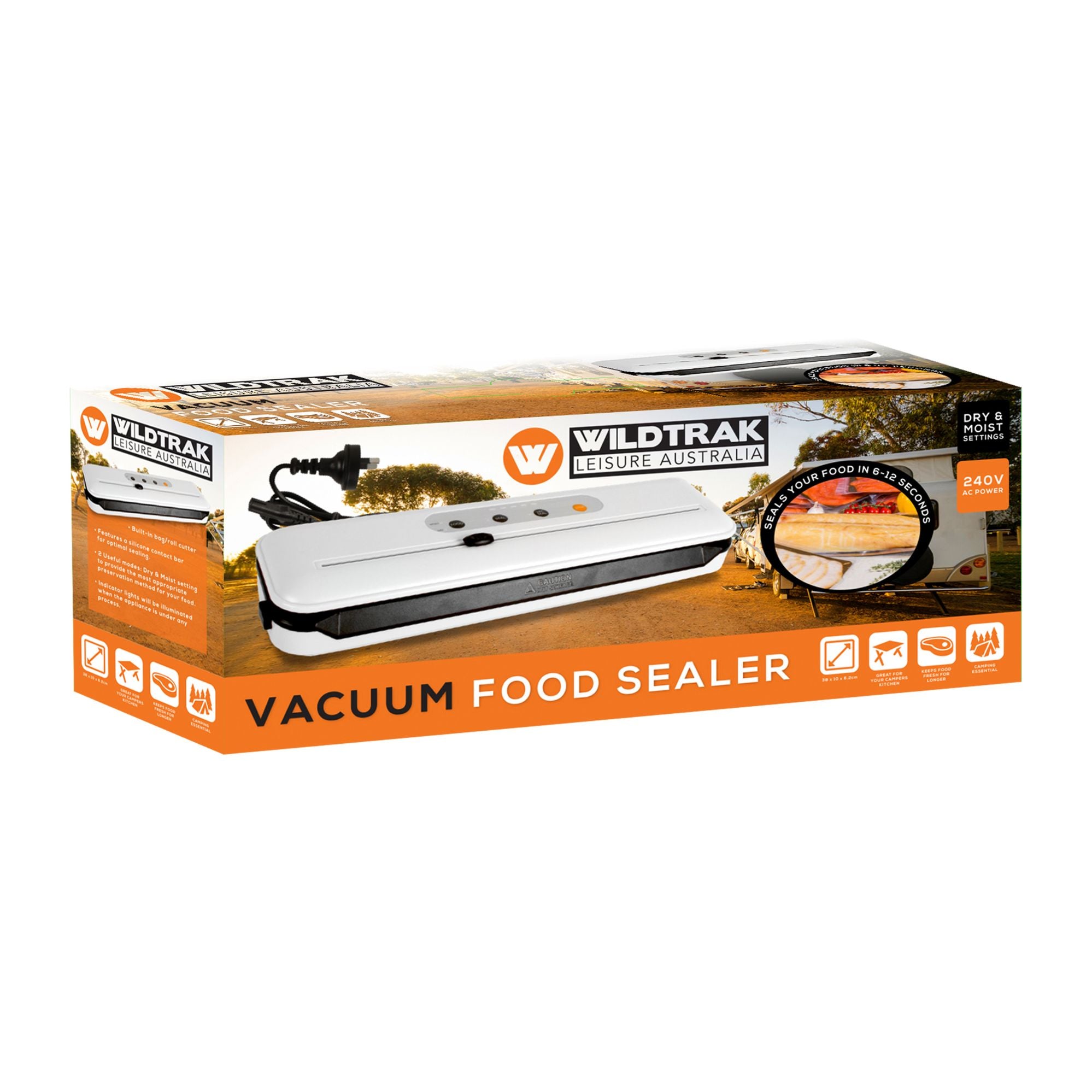 Wildtrak 240V Vacuum Food Sealer with Built-in Bag/Roll Cutter