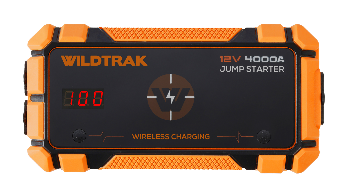 Heavy-Duty 4000A 28KMAH HP Lithium Car & 4WD Jump Starter (Petrol & Diesel) with Case, USB C Port & Wireless Charging